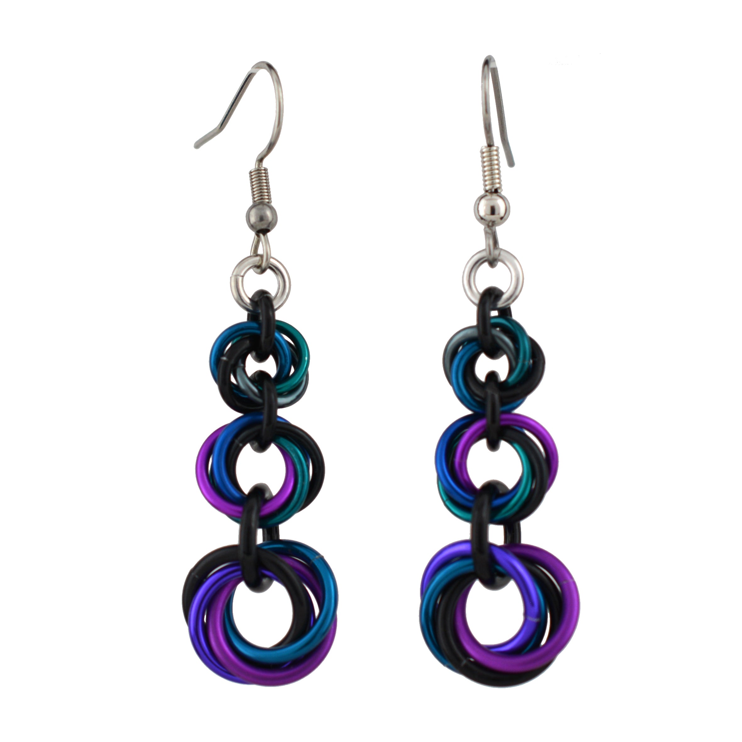 Knotted Graduated Earrings - Dark Mermaid