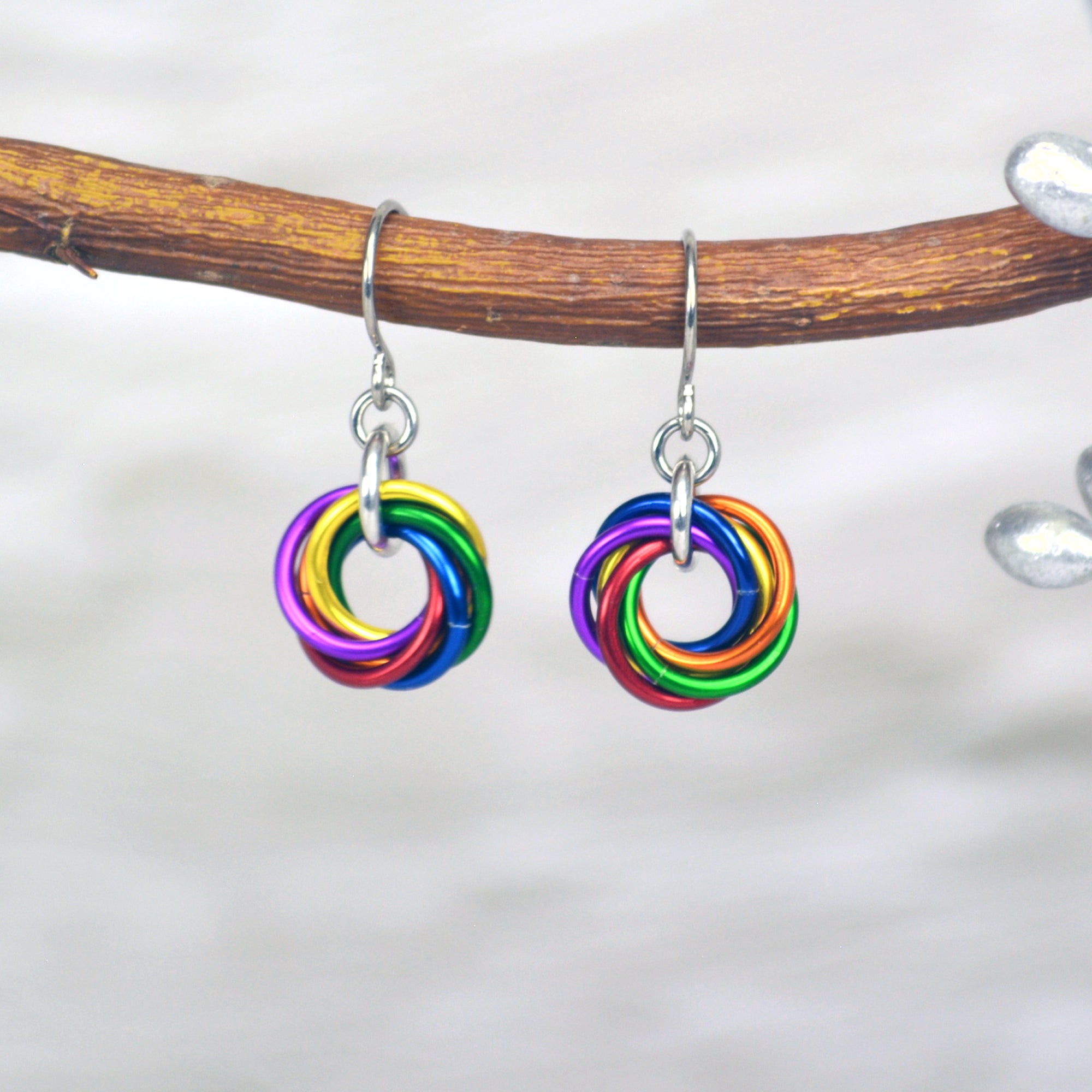 Rainbow Pride - Mini Knot Earrings
