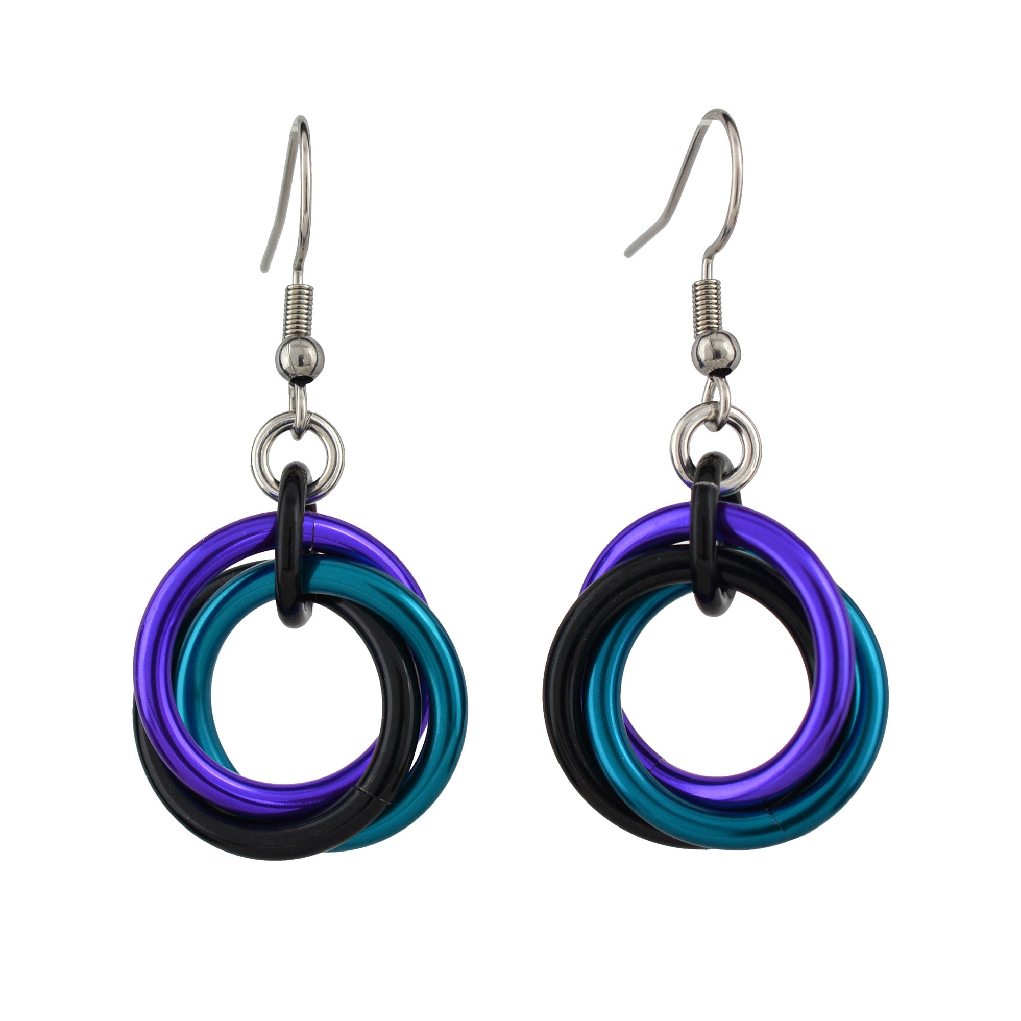 Large Knot Earrings - Dark Mermaid