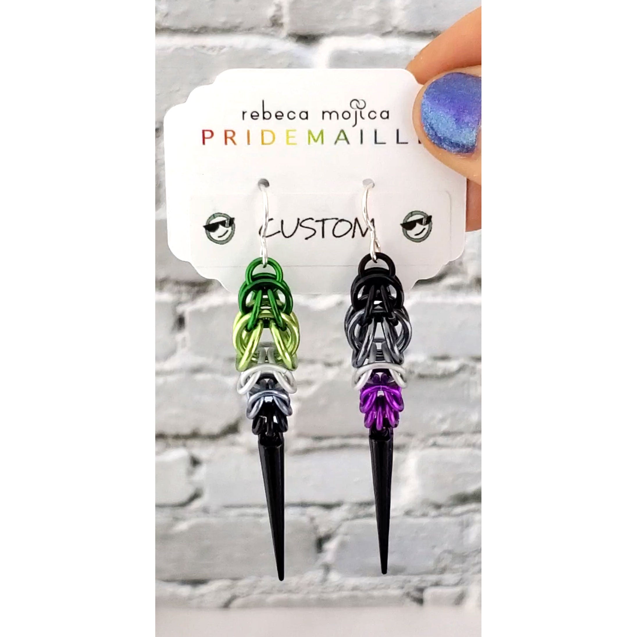 RESERVED: Custom Mismatch Spike Earrings