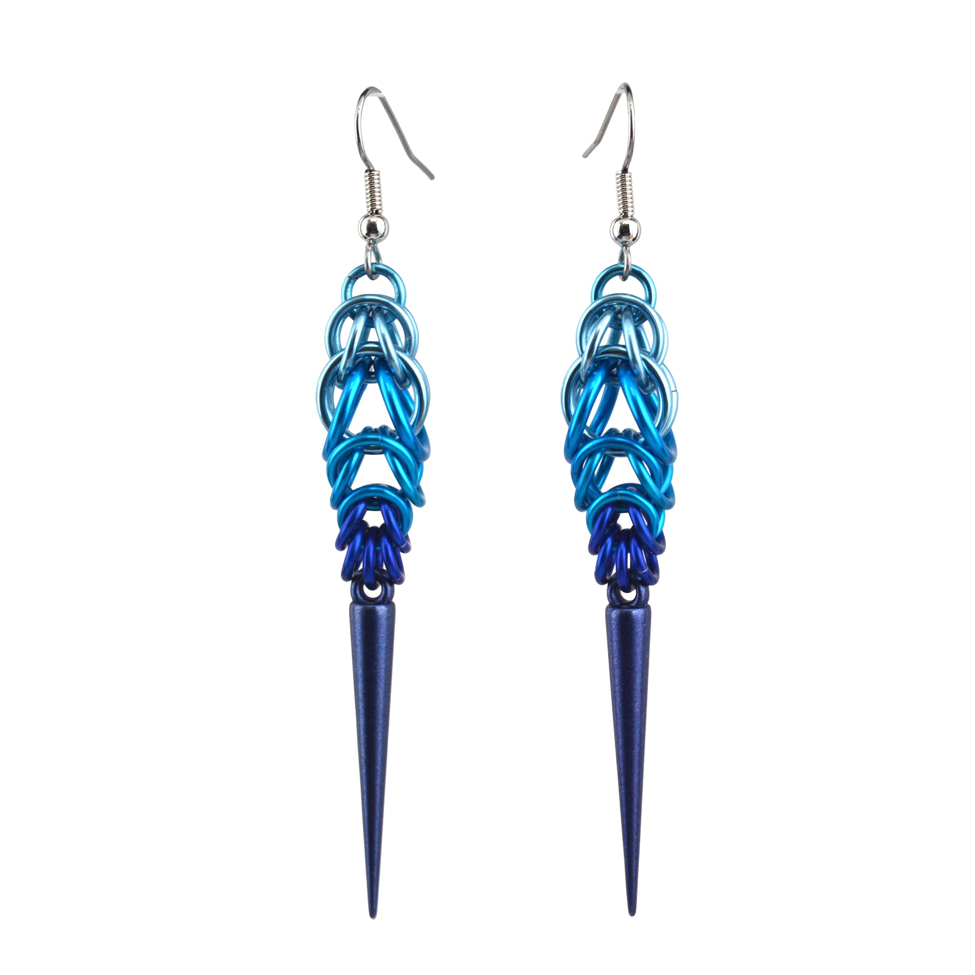 Spike Earrings - Blue Ombre (Chicago Blues Colorway)