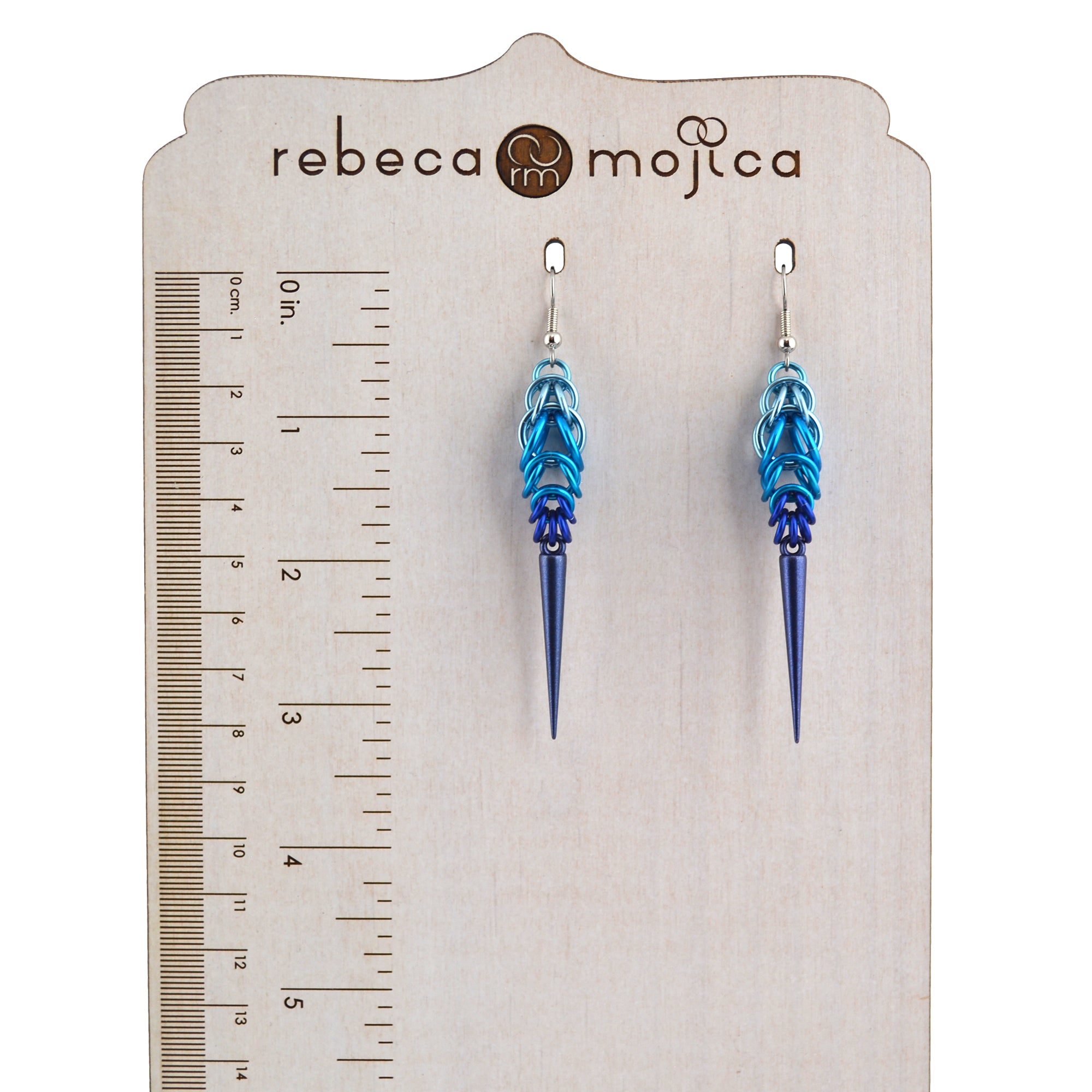 Spike Earrings - Blue Ombre (Chicago Blues Colorway)