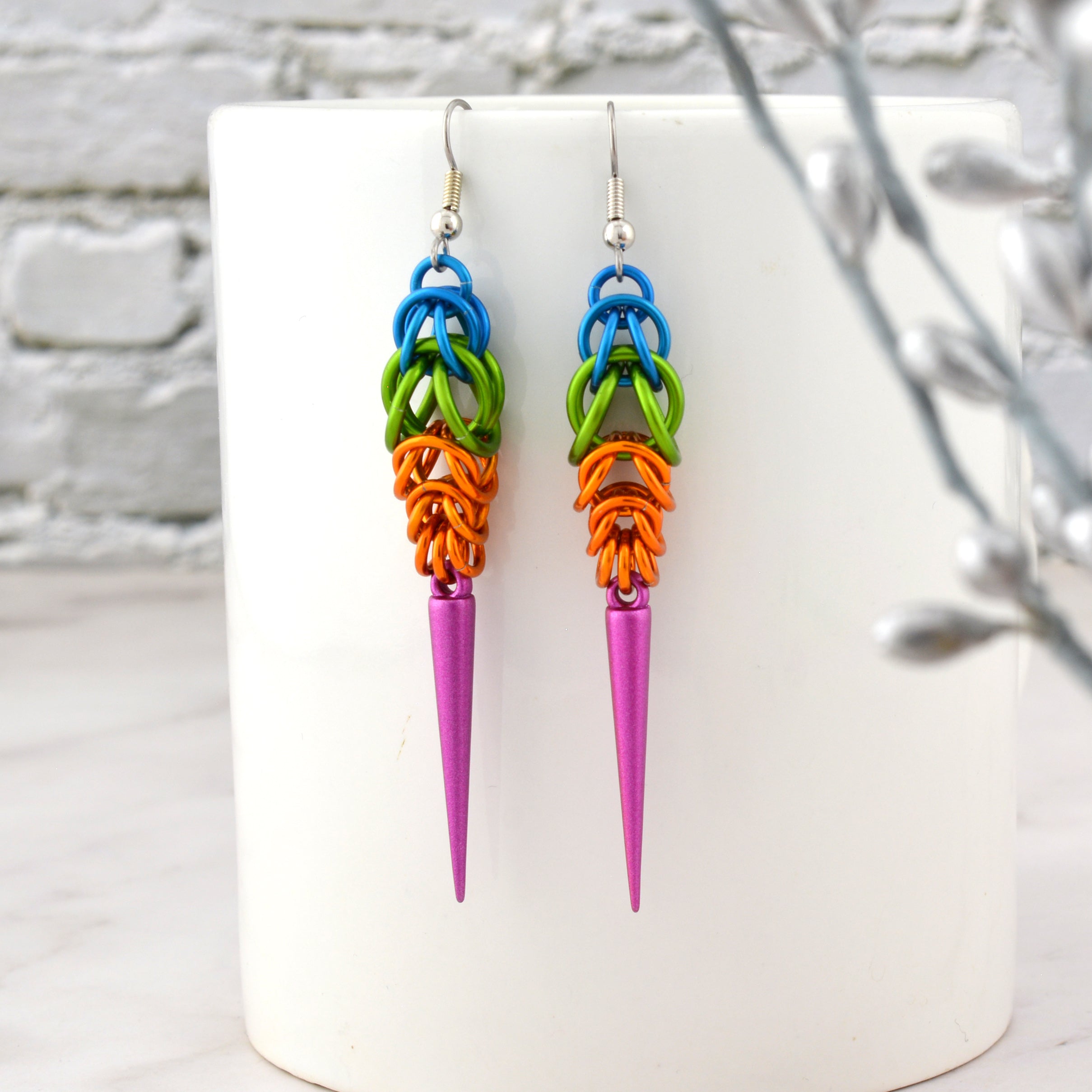 Pride Spike Earrings - Choose Your Flag