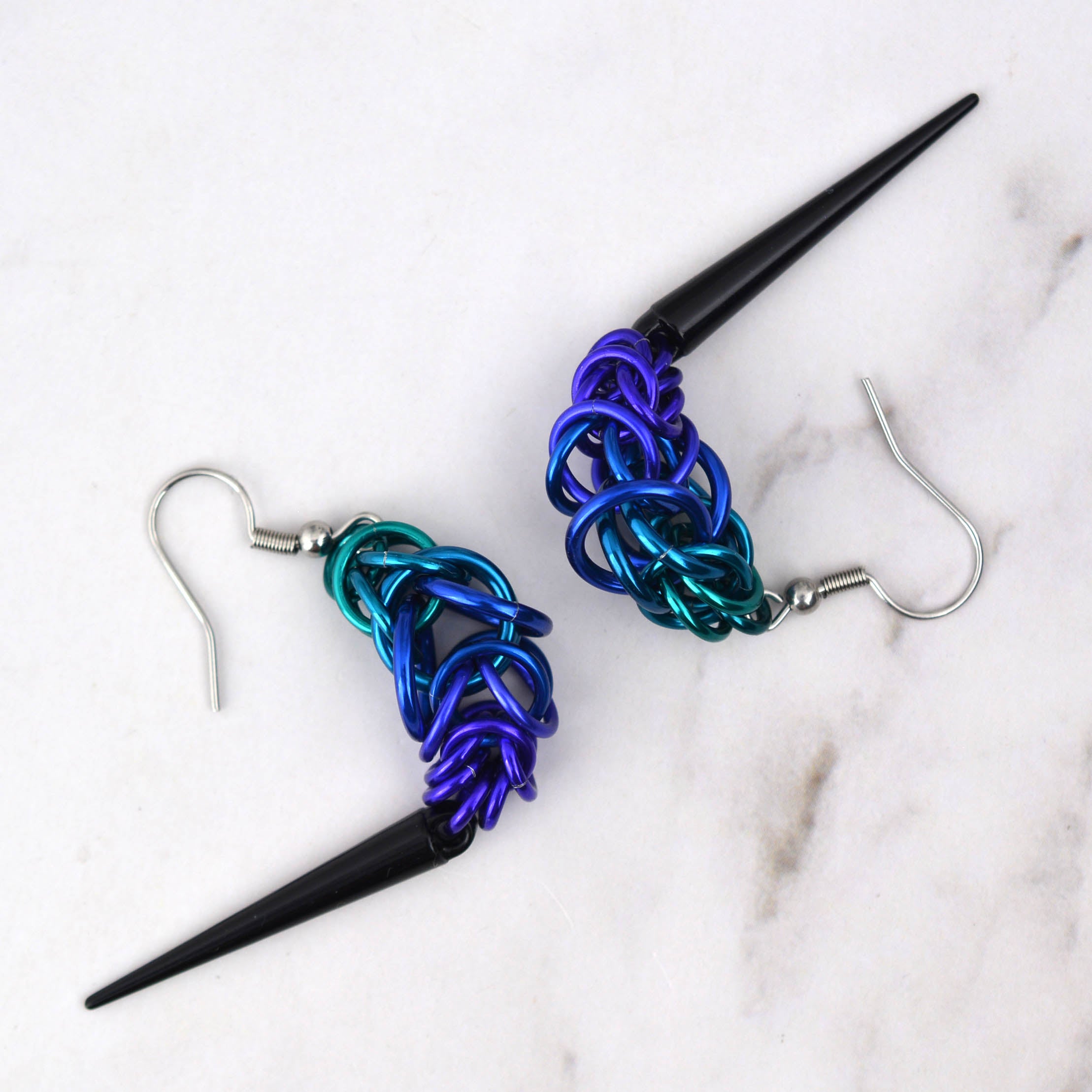 Spike Earrings - Dark Mermaid