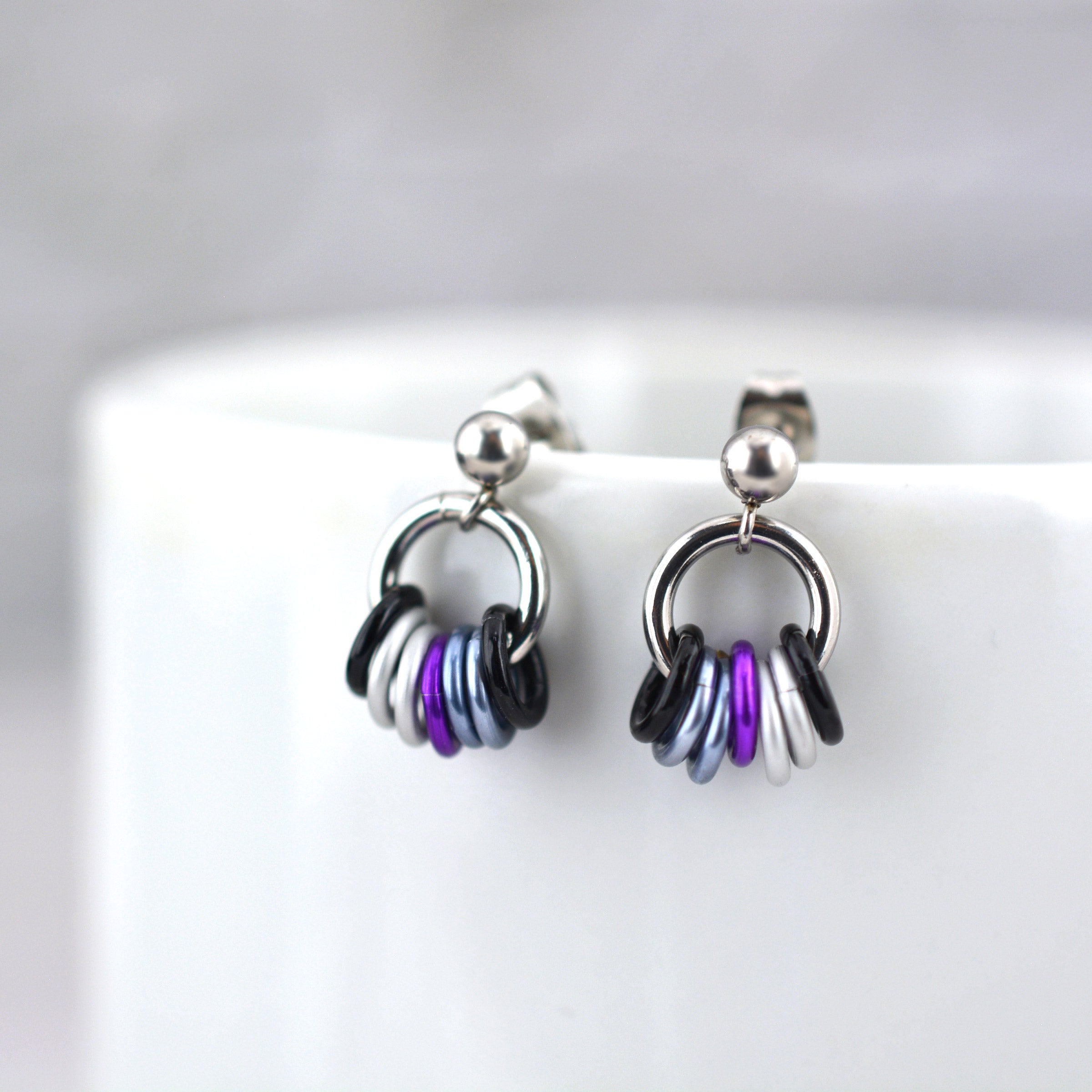 Demisexual Pride - Tiny Flag Earring Studs