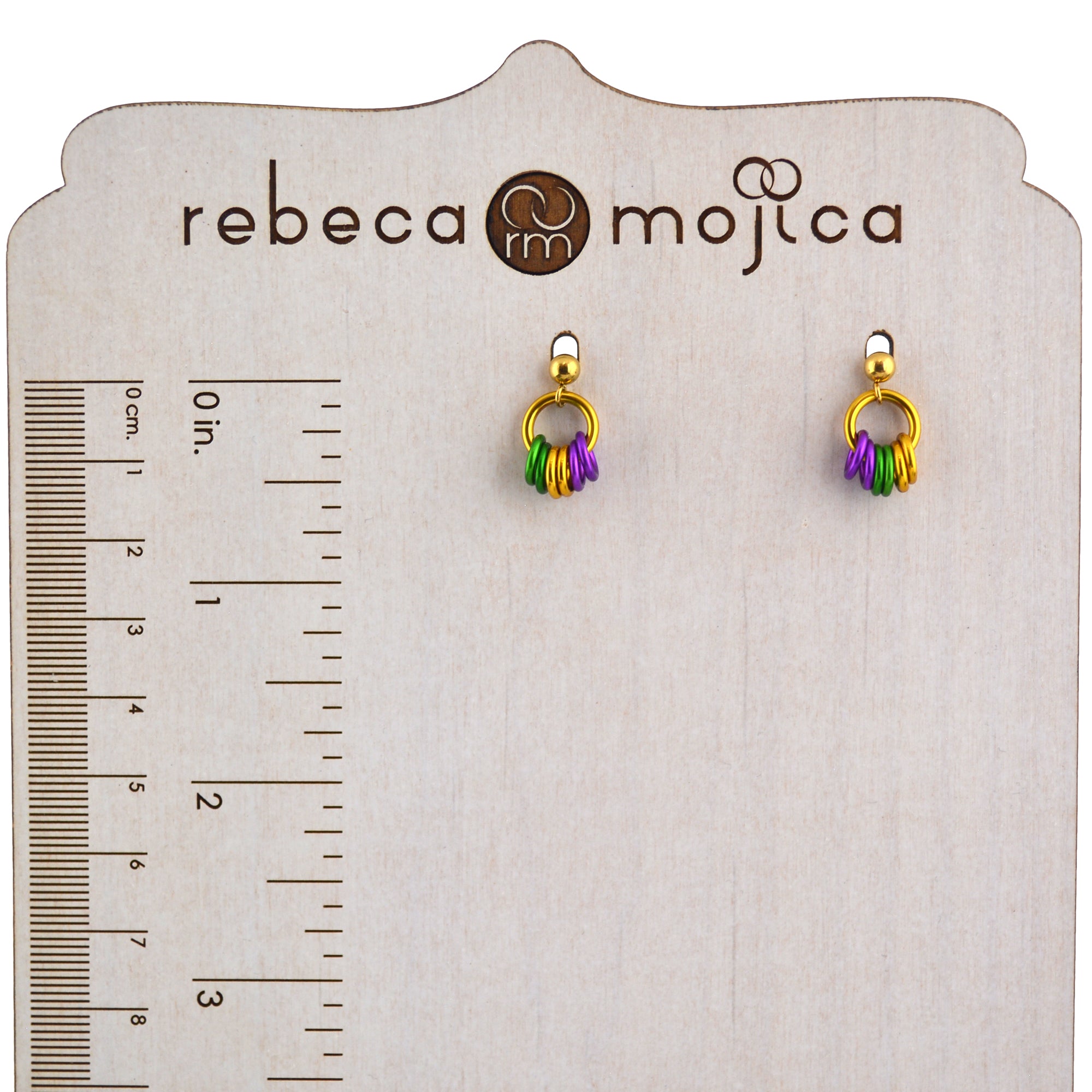 Mardi Gras Tiny Post Earring Studs