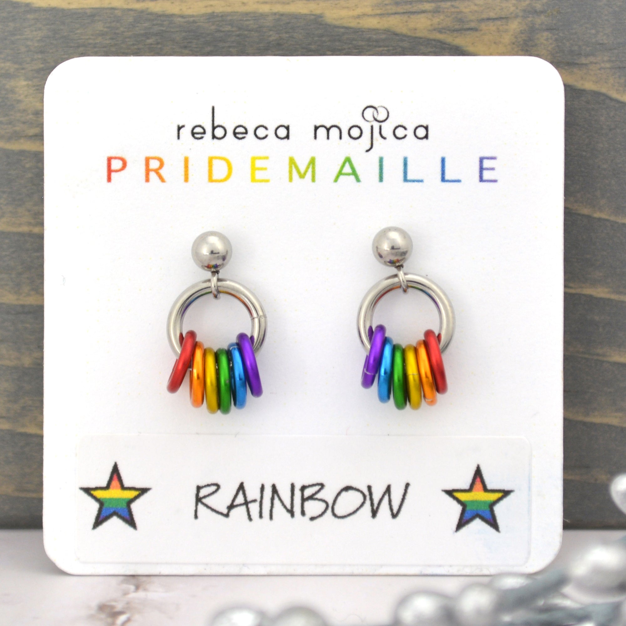 Rainbow Pride - Tiny Flag Earring Studs
