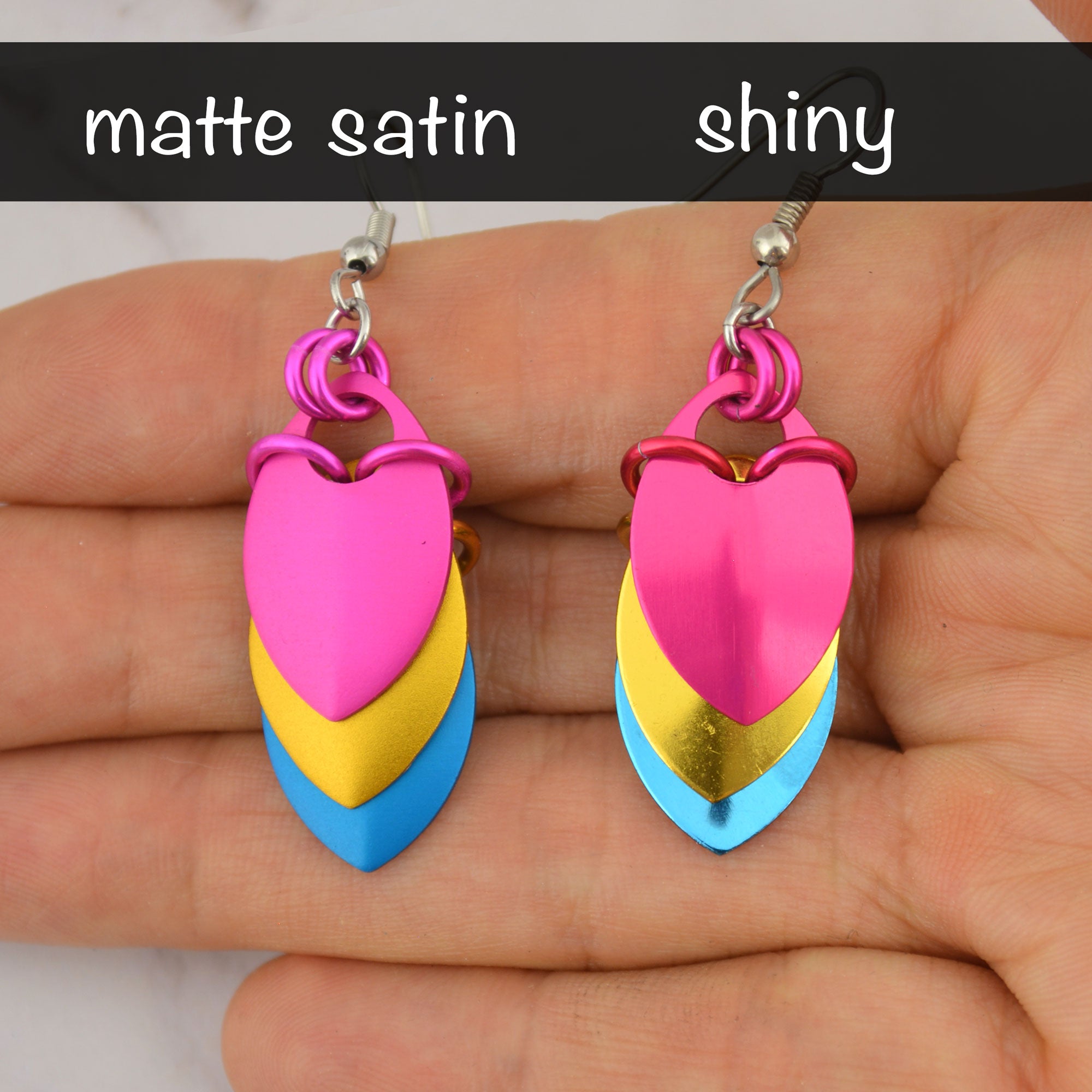 Pansexual Pride - Chevron Earrings
