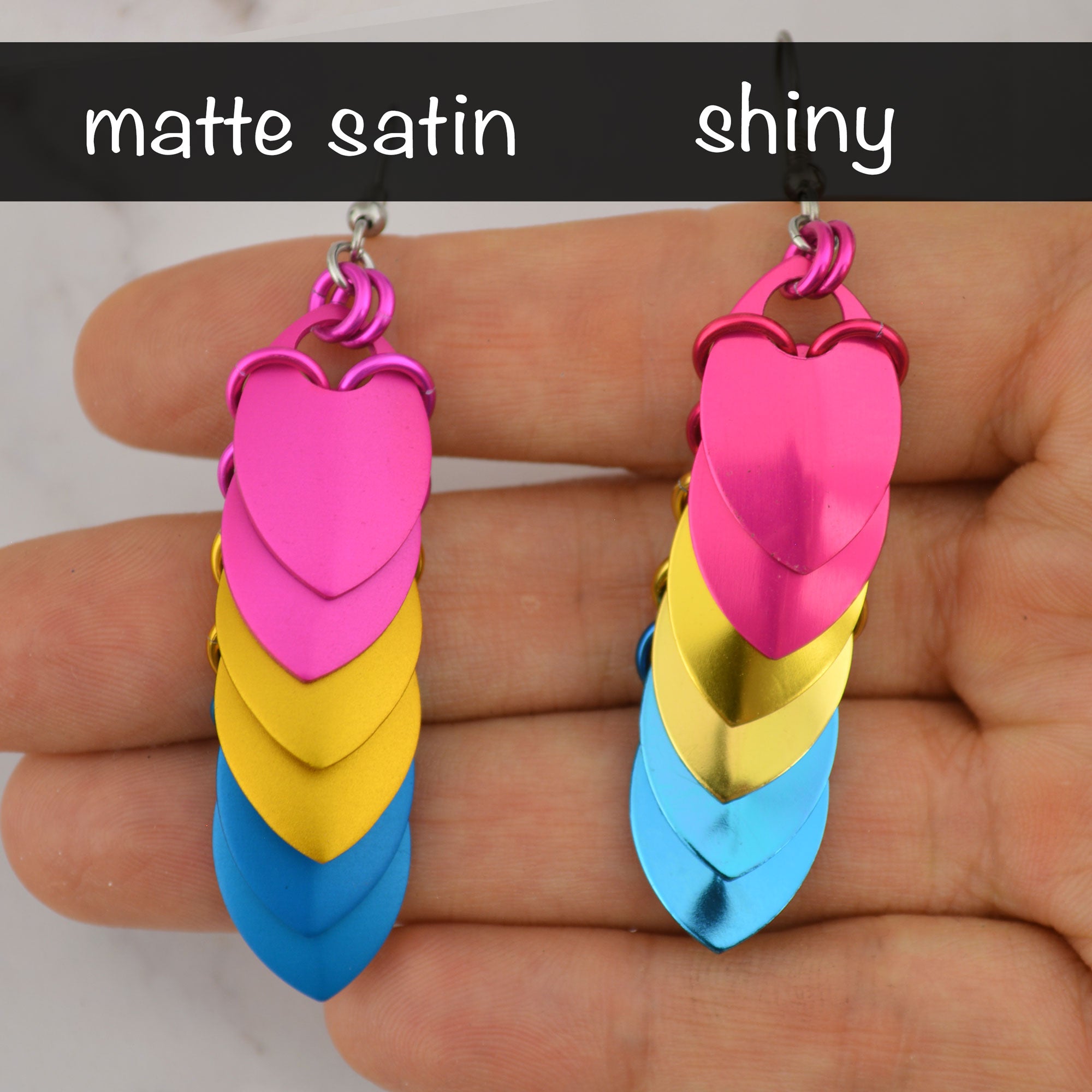 Pansexual Pride - Chevron Earrings