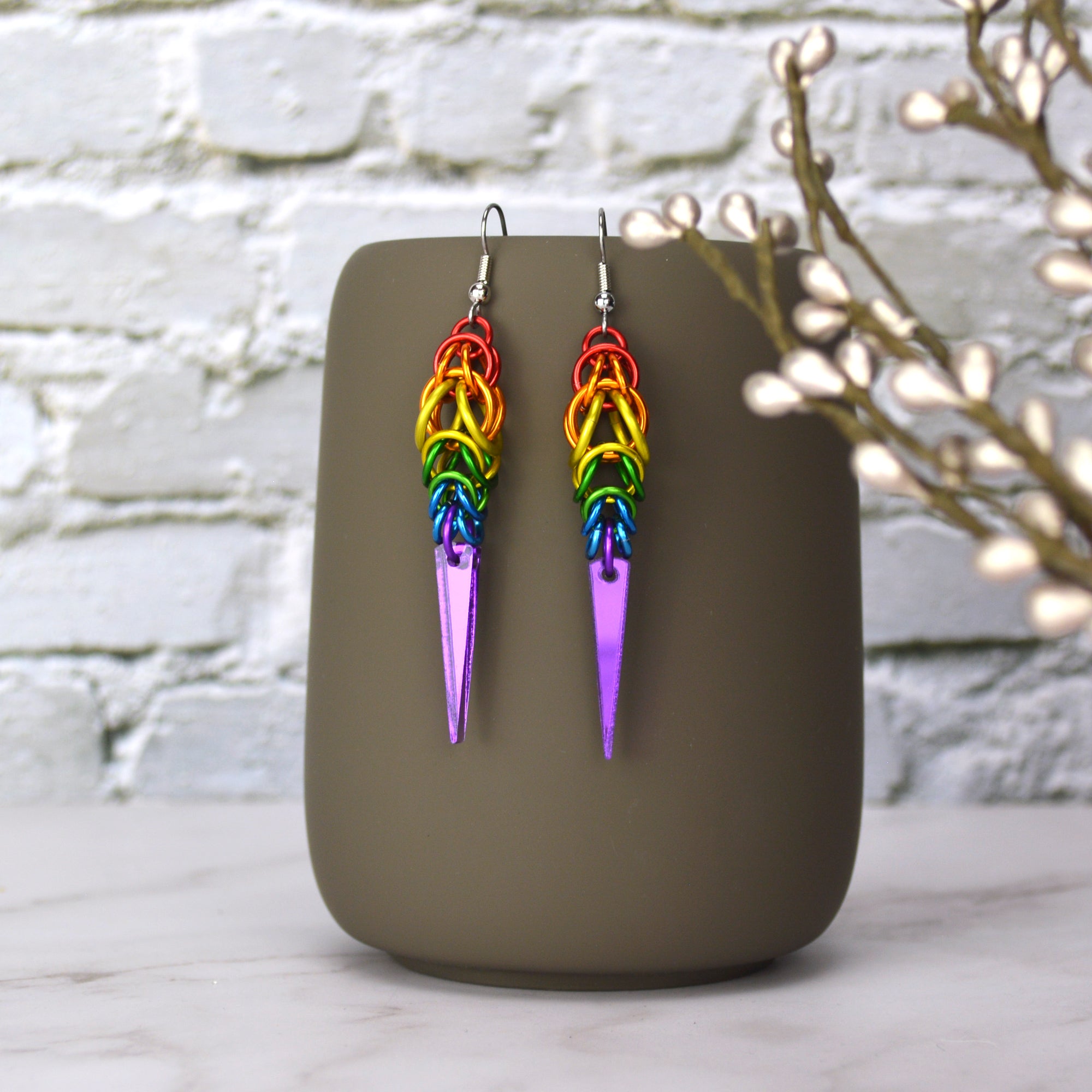 LGBTQ Rainbow Pride - Spike Earrings