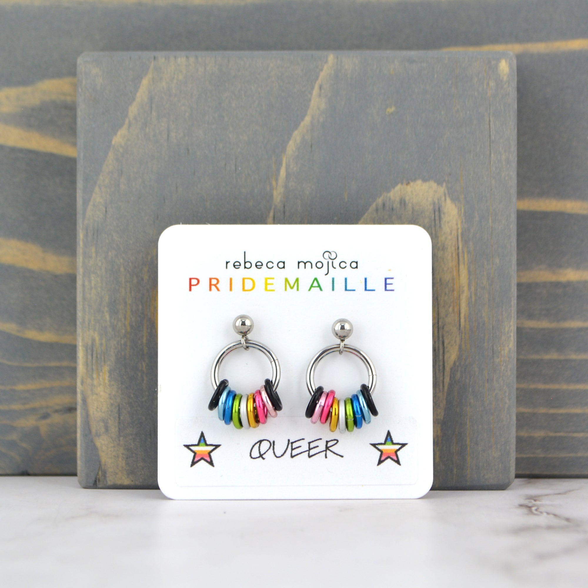 Queer Pride - Small Hoop Earring on Post