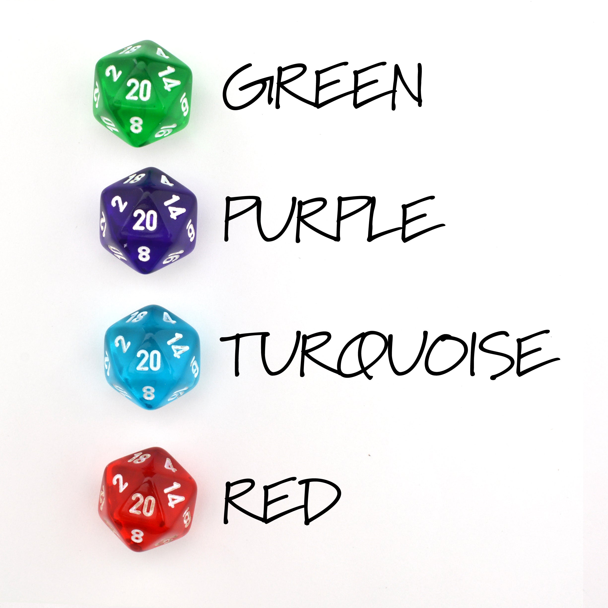 Customizable d20 Earrings - Pick Your Colors