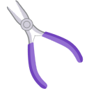 Icon of purple pliers on a transparent background