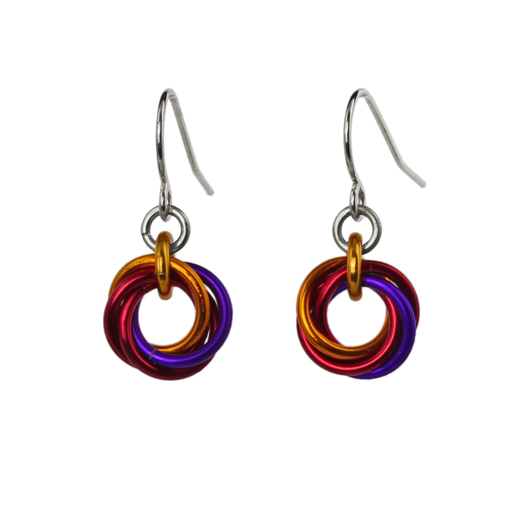 Mini Knot Earrings - Sunset