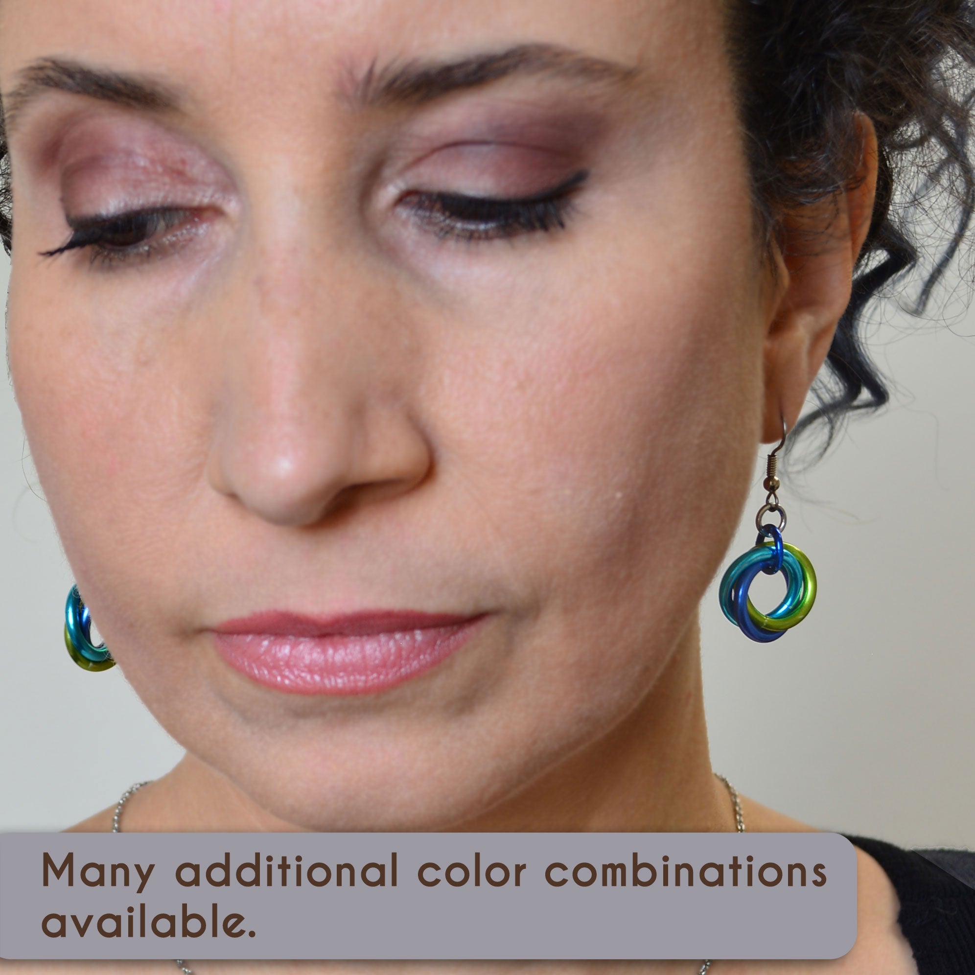 Mardi Gras Large Knot Earrings