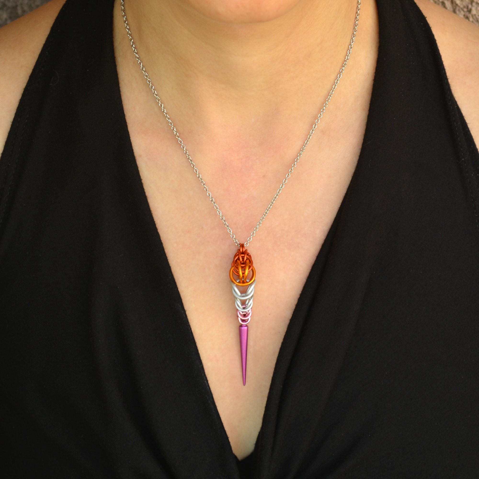 Lesbian Pride - Spike Pendant