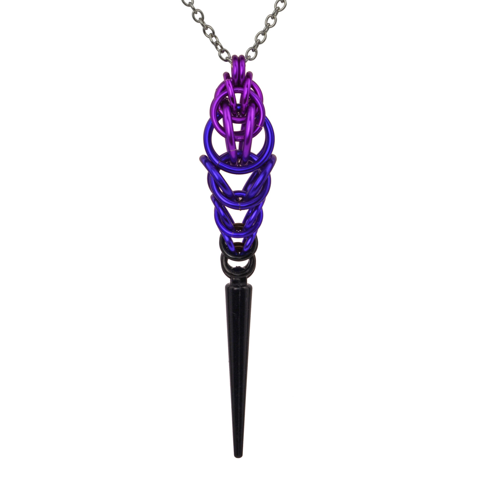 Spike Pendant - Purple Goth