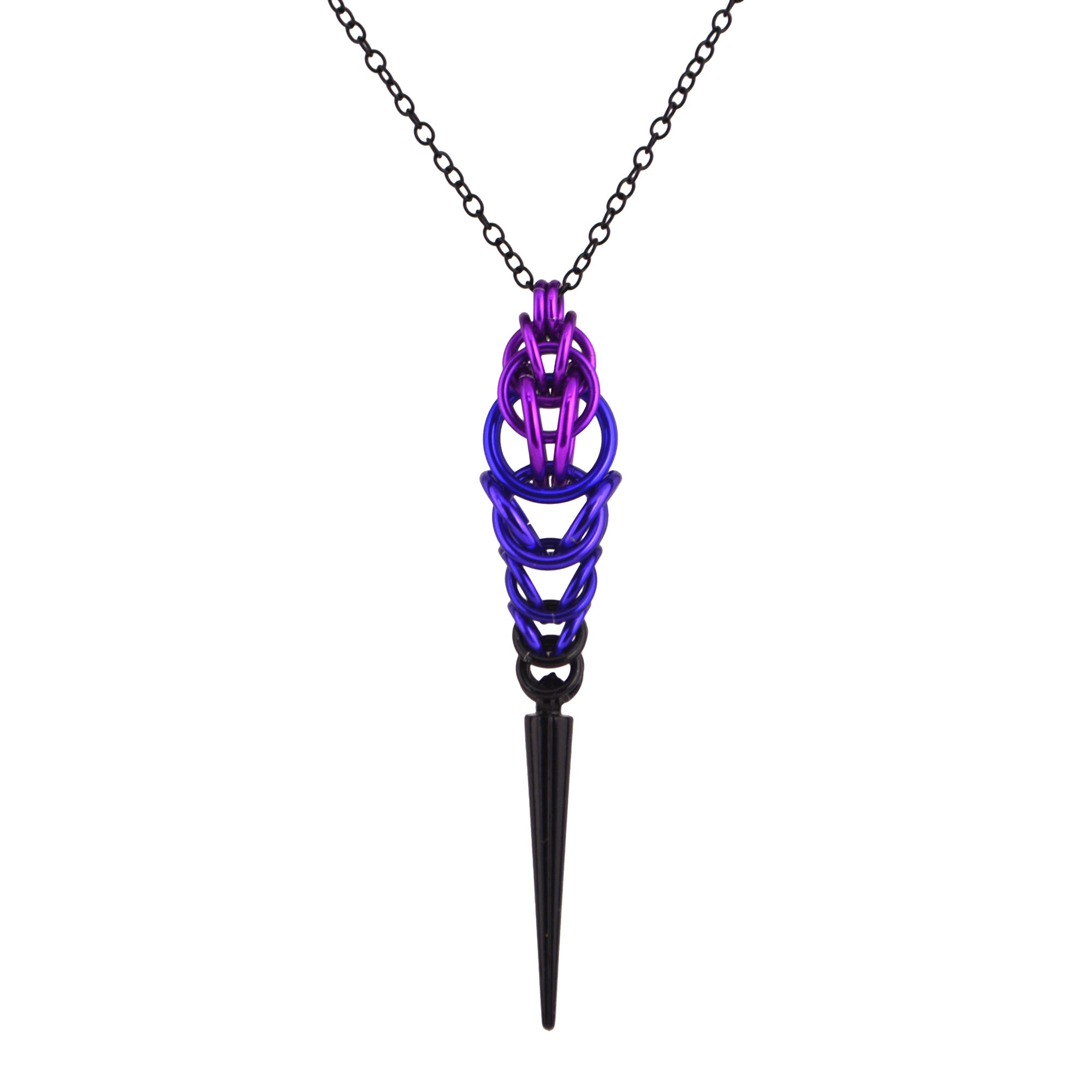 Spike Pendant - Purple Goth