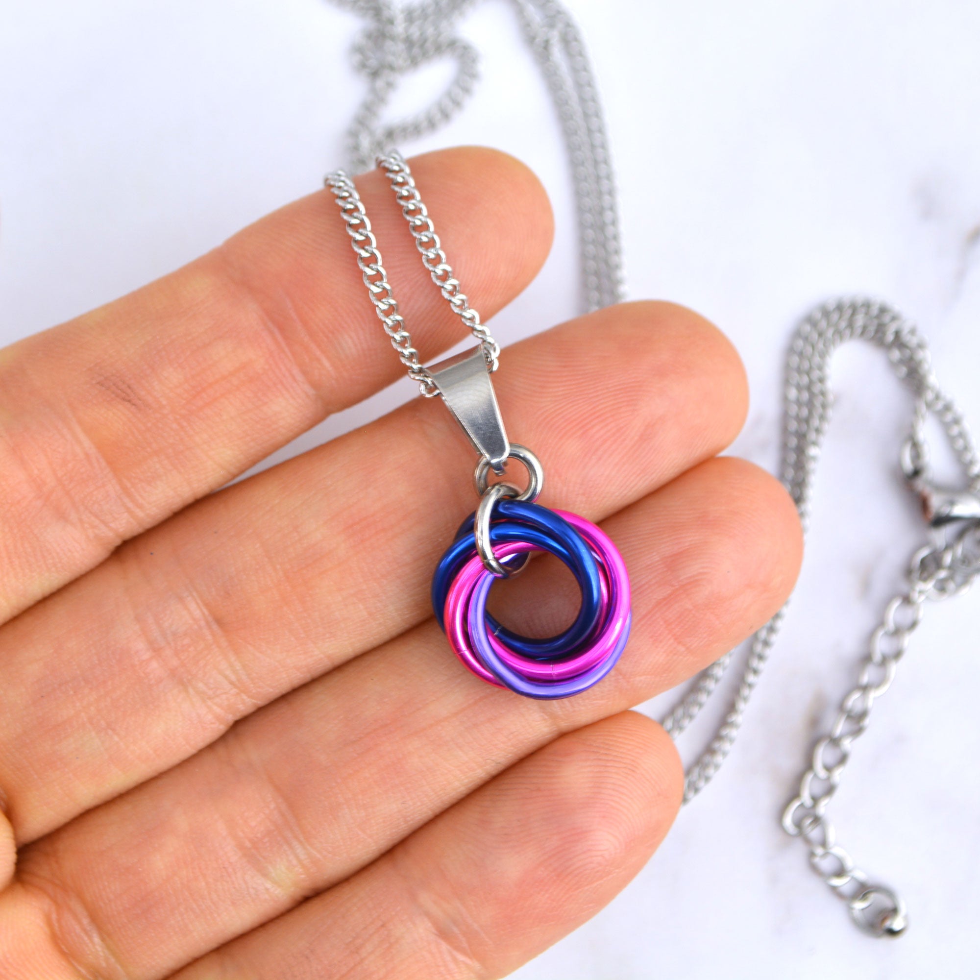 Bisexual Pride - Small Swirl Pendant