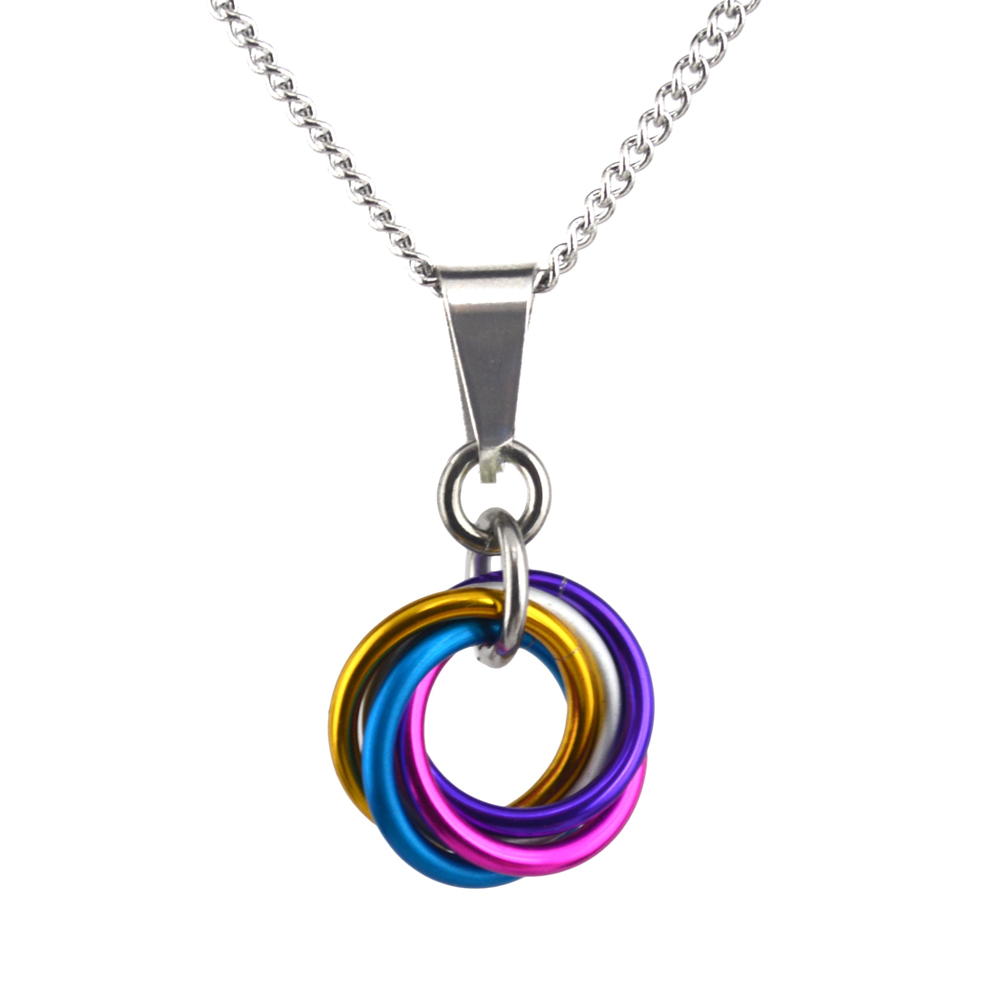 New Polyamory Pride - Small Swirl Pendant
