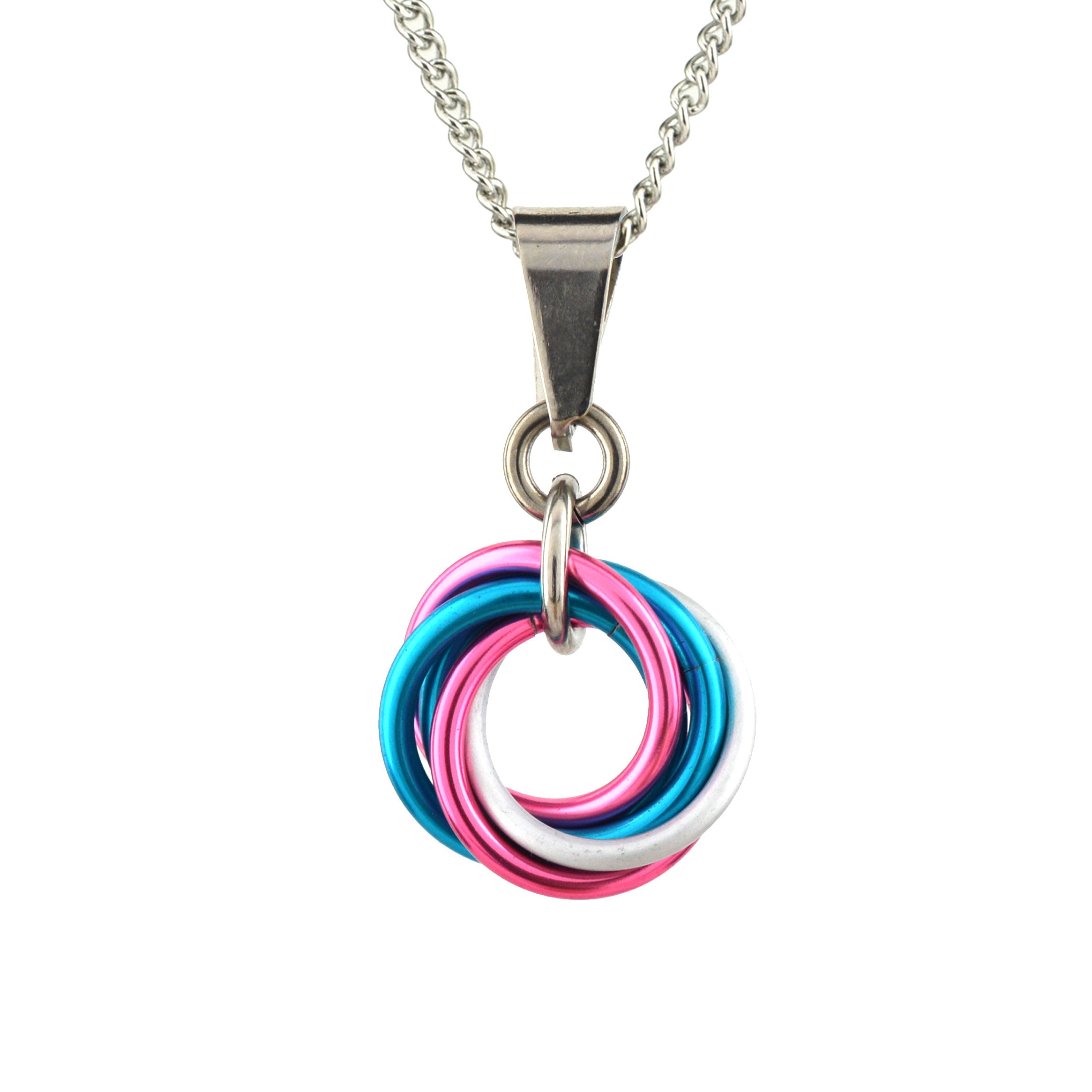 Transgender Pride - Small Swirl Pendant