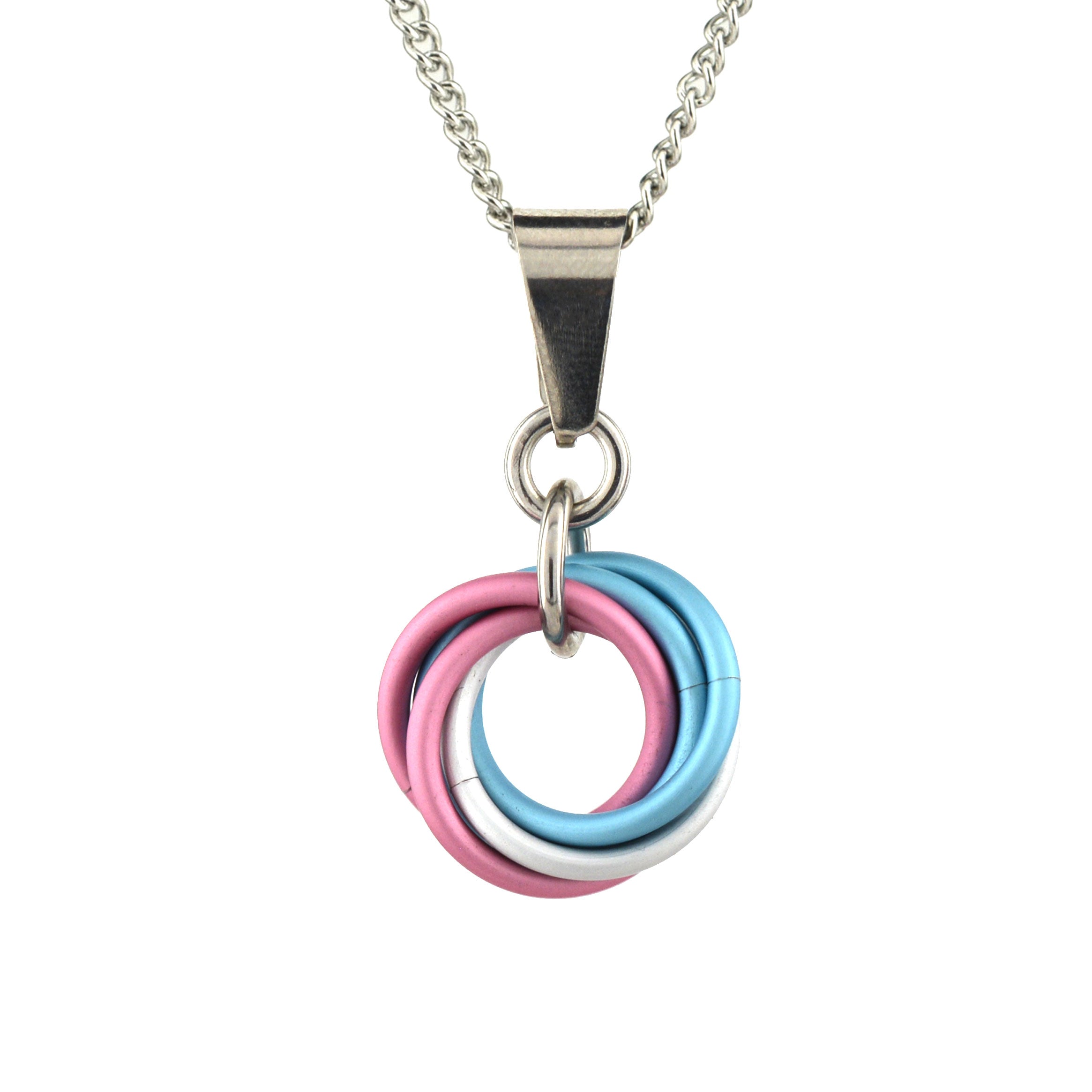 Transgender Pride - Small Swirl Pendant