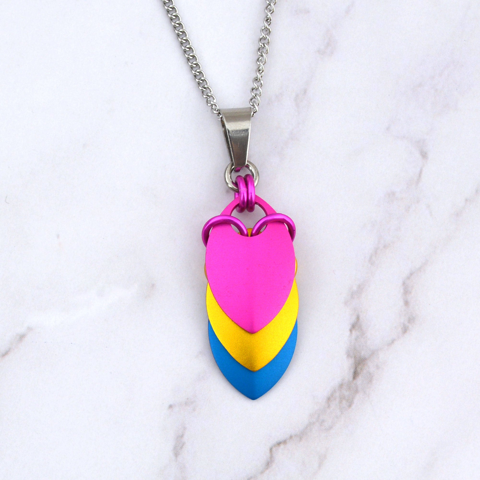Pansexual Pride - Chevron Short Pendant