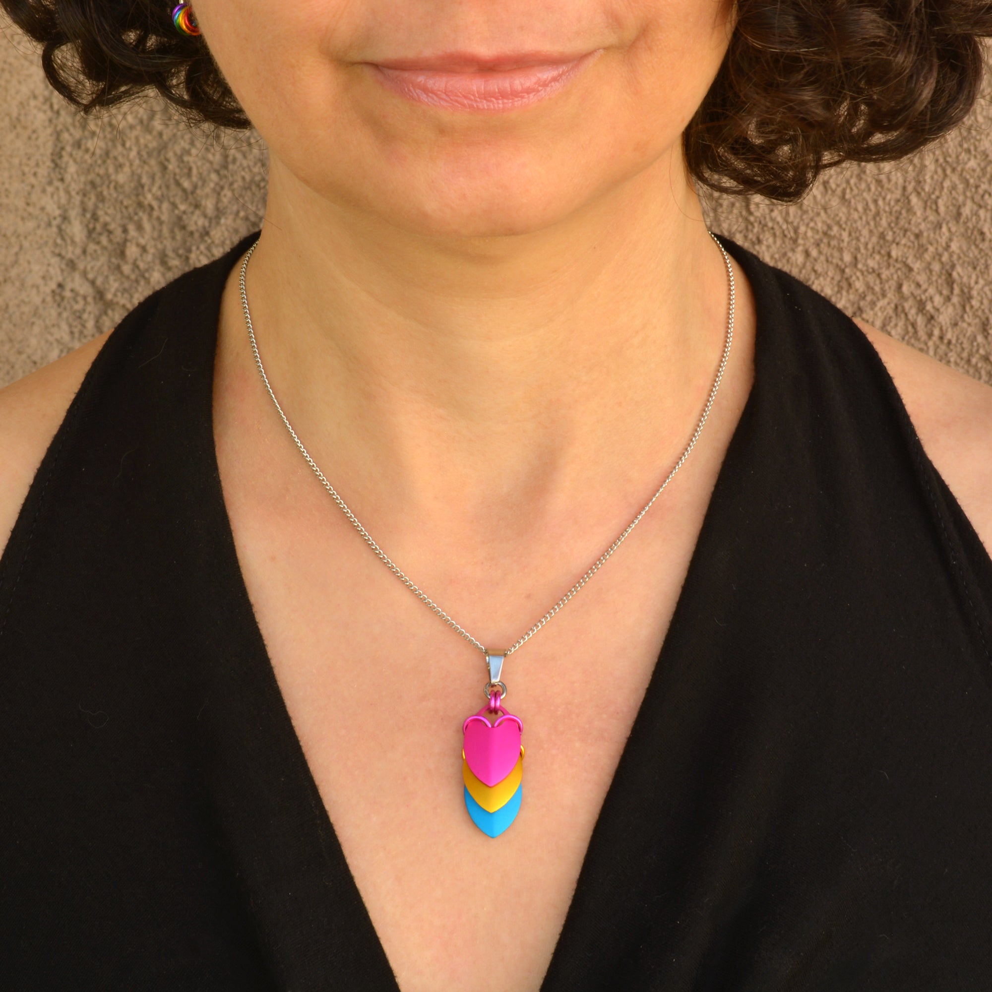 Pansexual Pride - Chevron Short Pendant