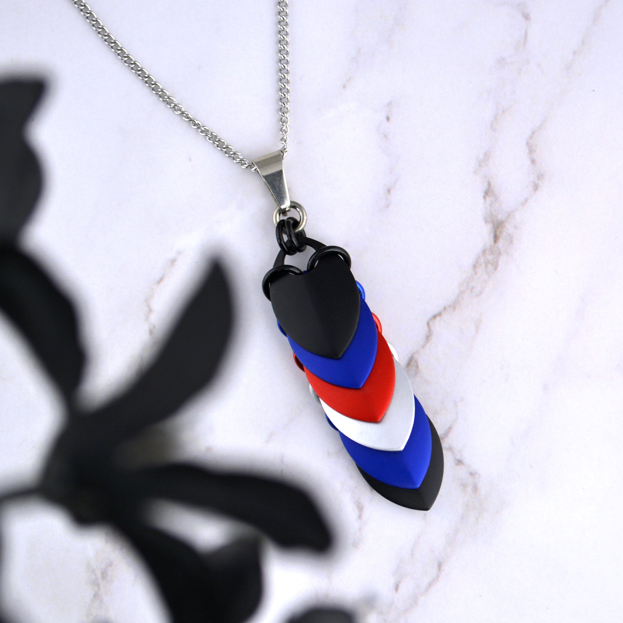 Leather Pride - Chevron Long Pendant