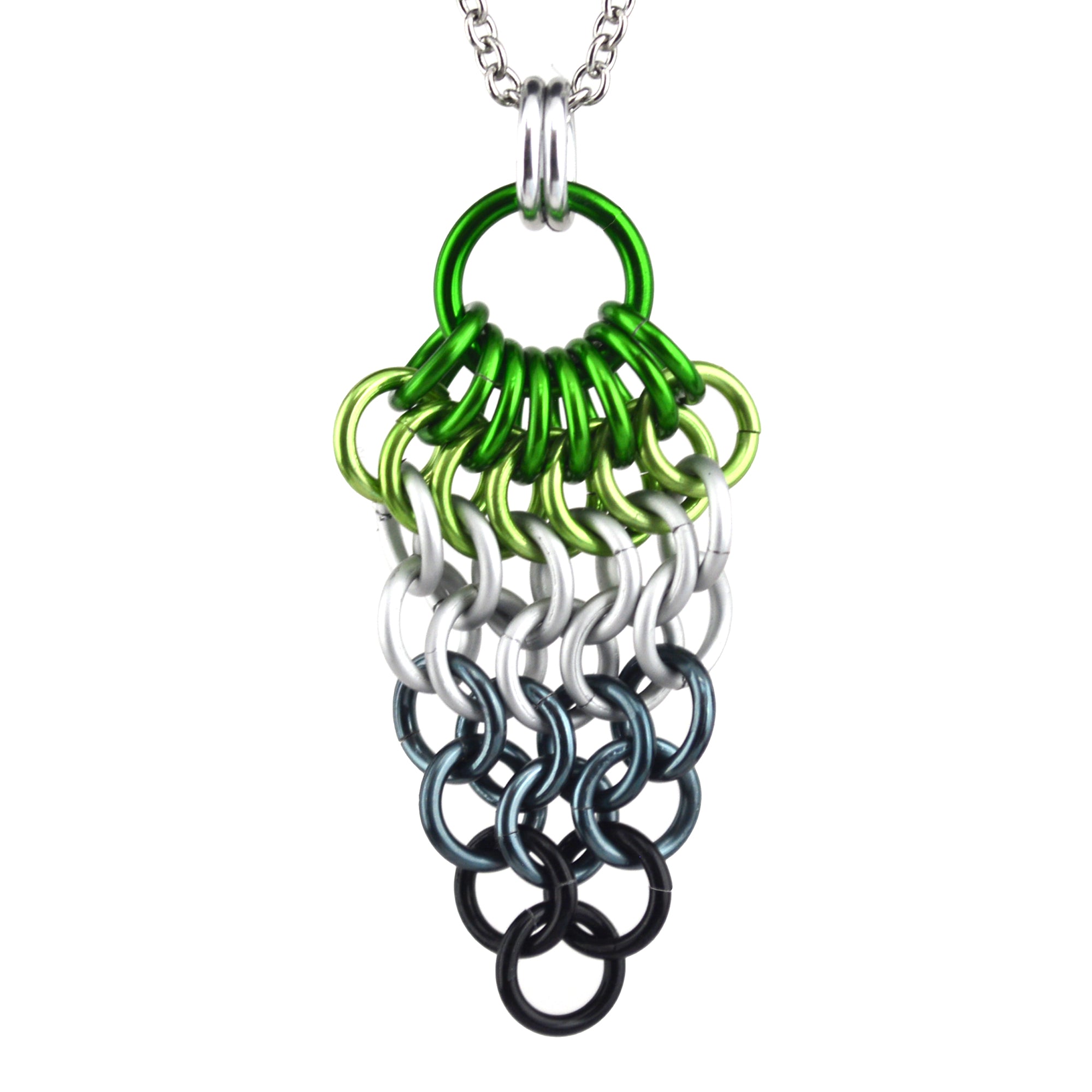 Aromantic Pride Mesh Cluster Pendant