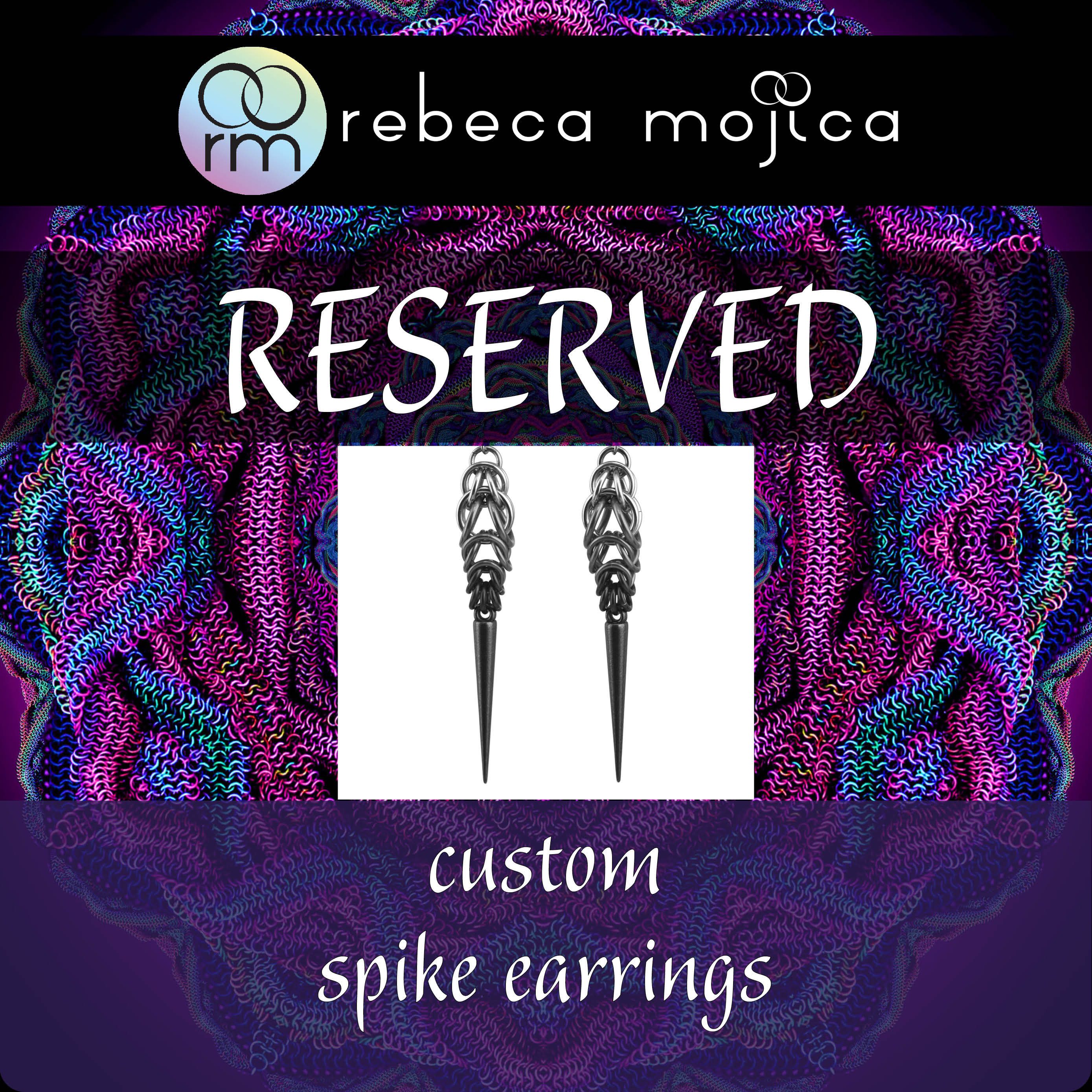 RESERVED: Custom Mismatch Spike Earrings - aro + ace