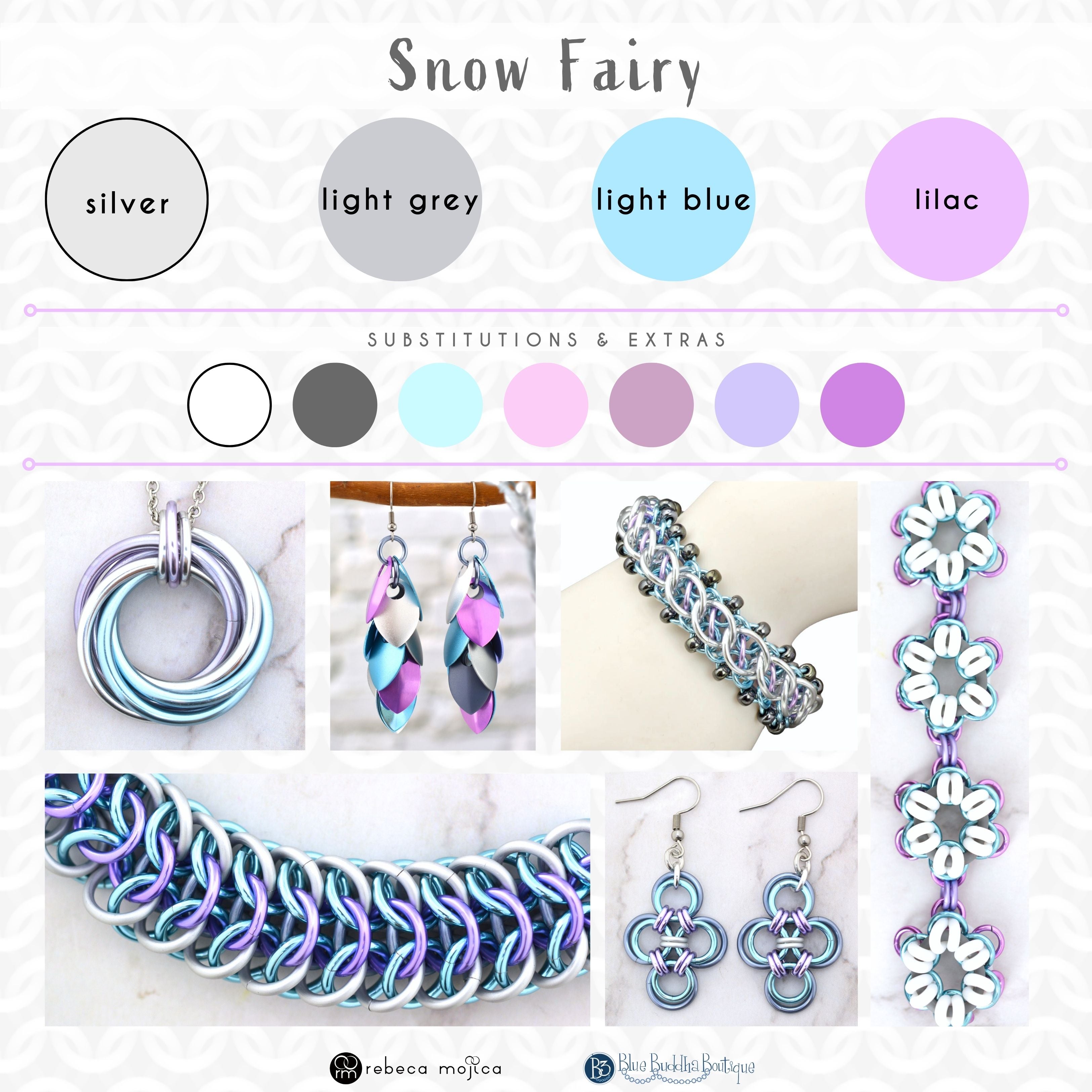 Long Feathered Earrings - Snow Fairy