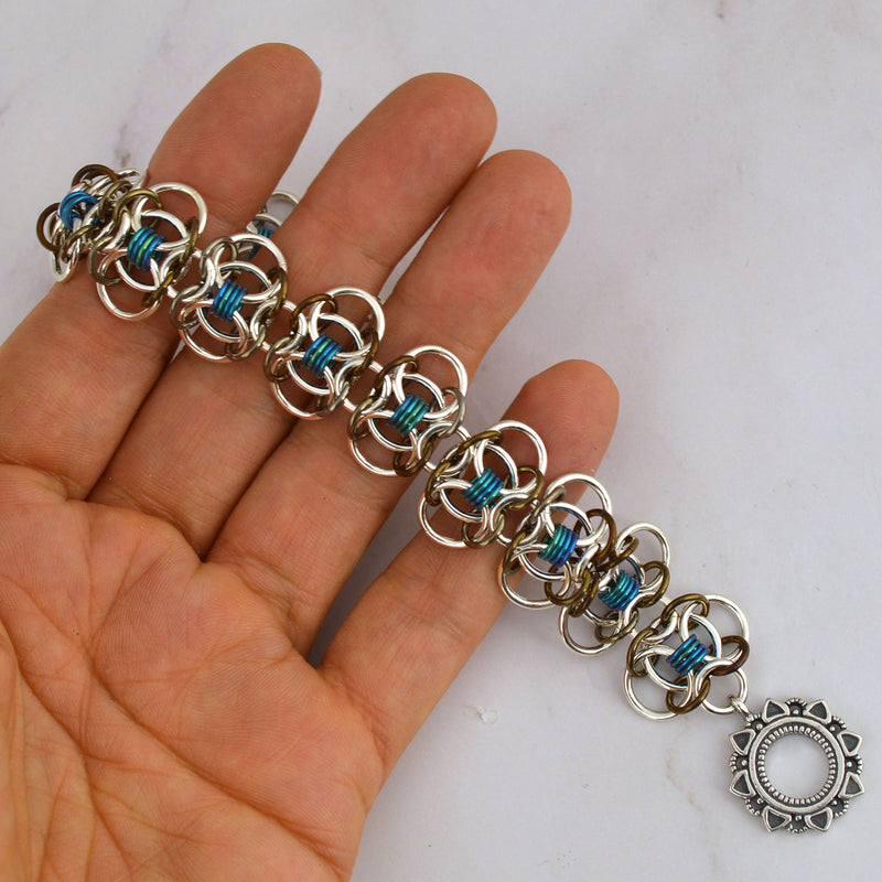 SALE: Sterling Silver & Niobium Coiled Butterfly - 7.5"