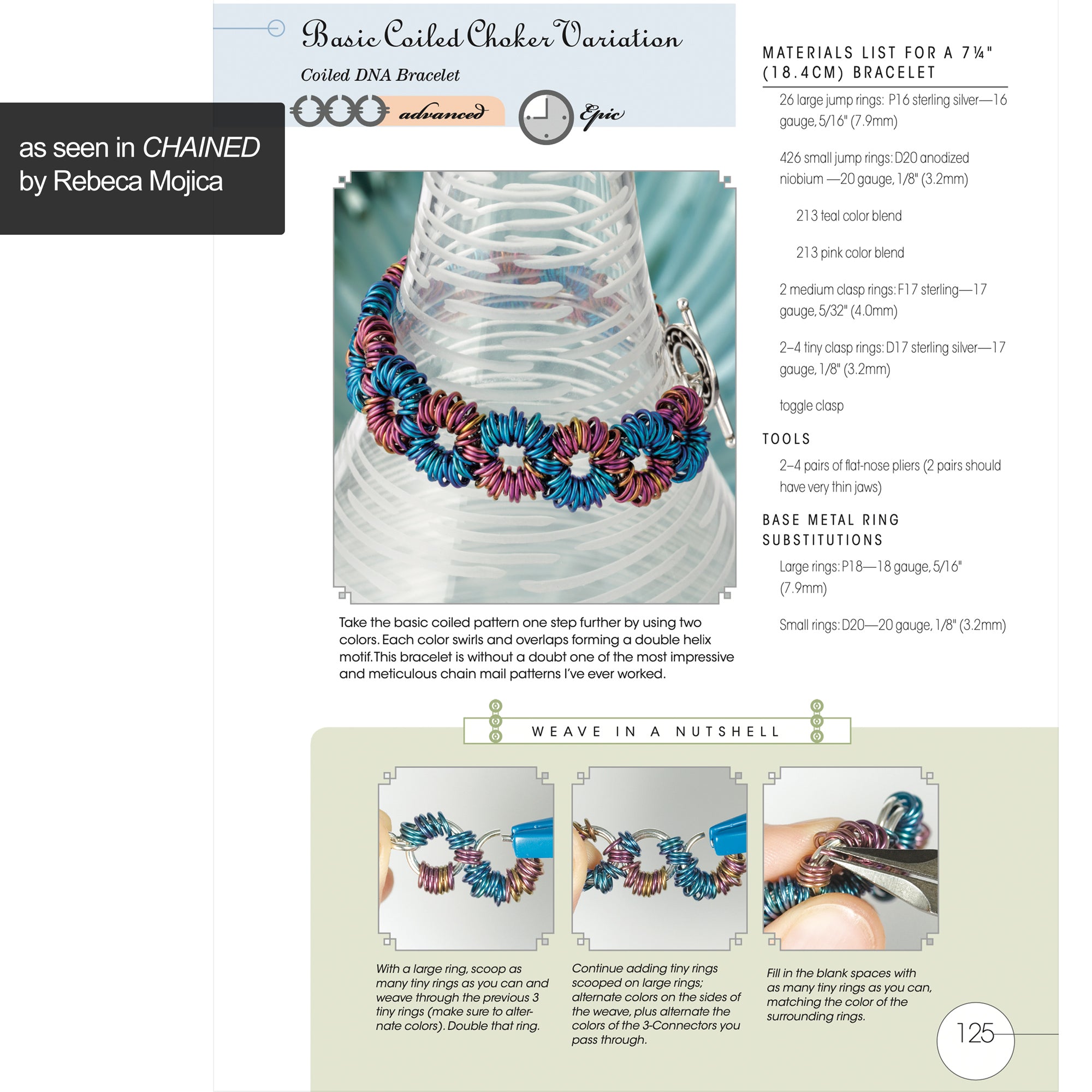 SALE: Coiled DNA Niobium & Sterling Bracelet - SMALL - Approx 7"