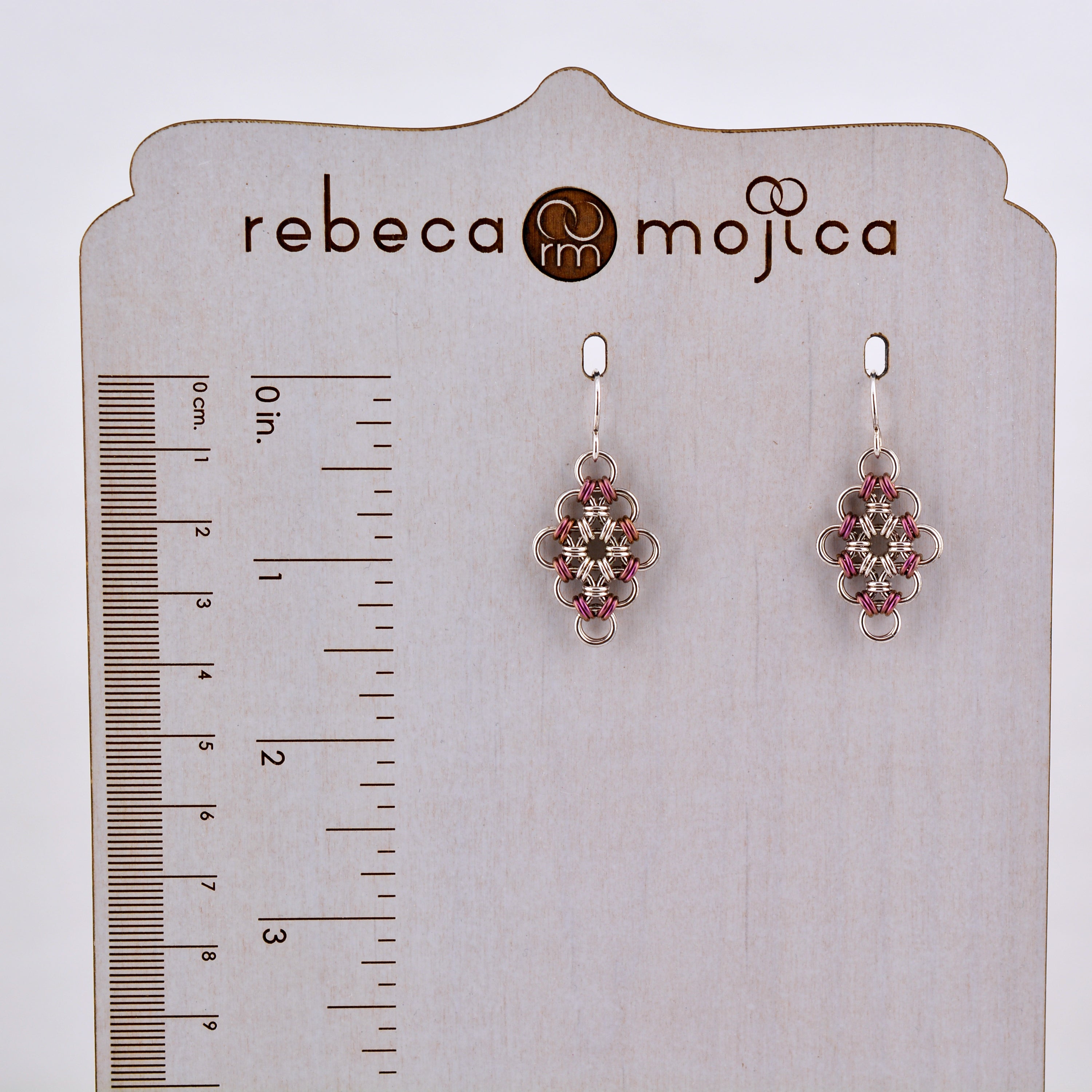 SALE: Sterling Silver + Niobium Japanese Diamond Earrings