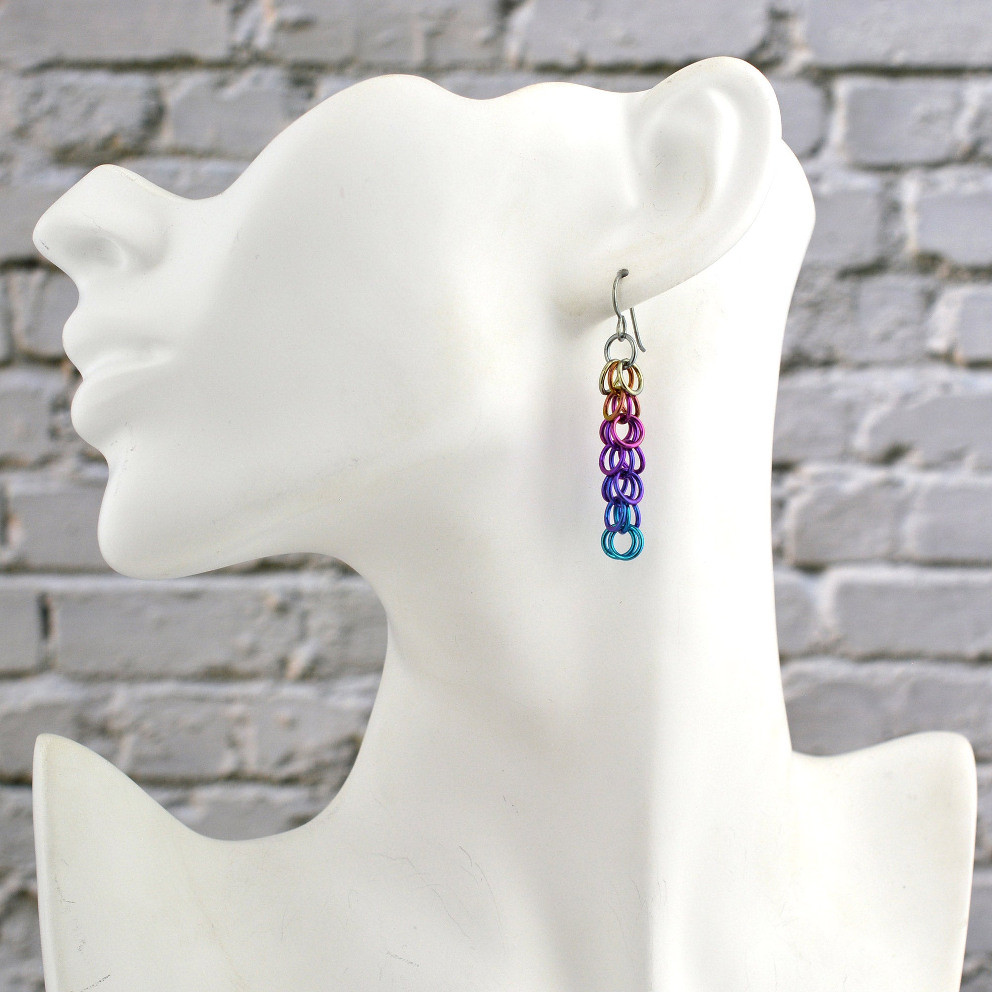 SALE: Niobium Fringe Earrings