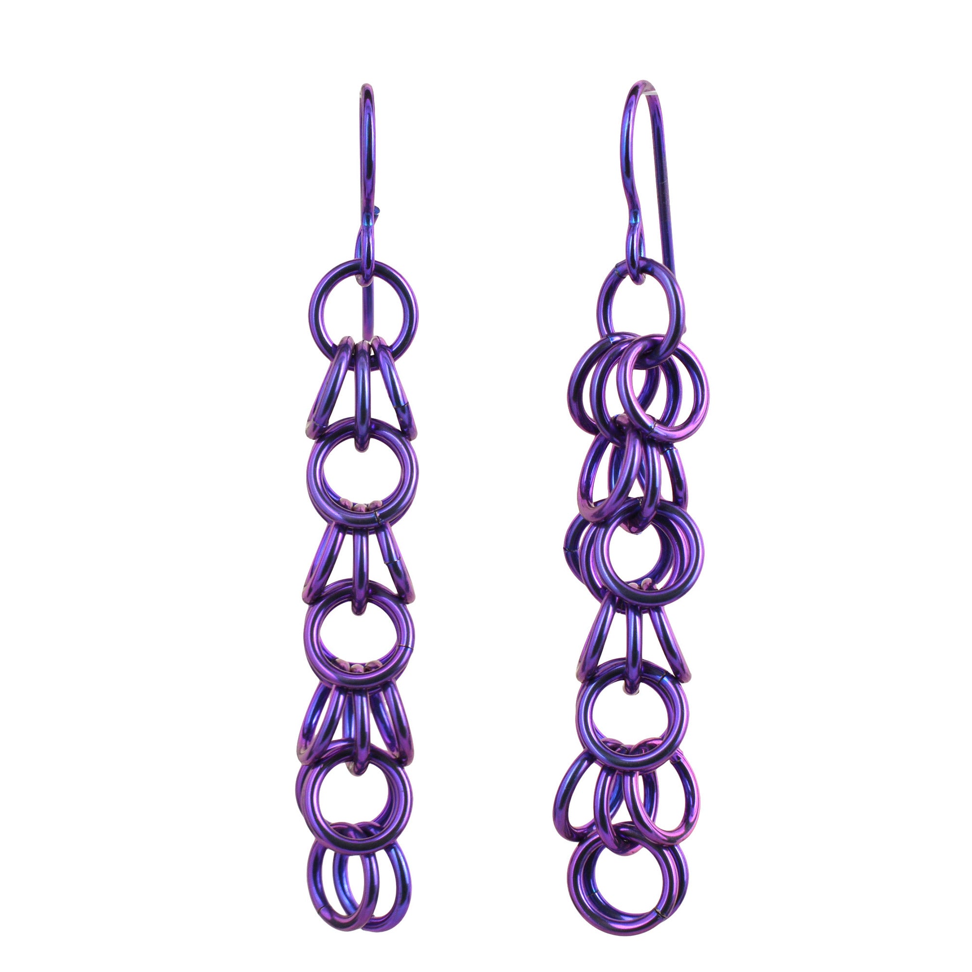 SALE: Niobium Fringe Earrings