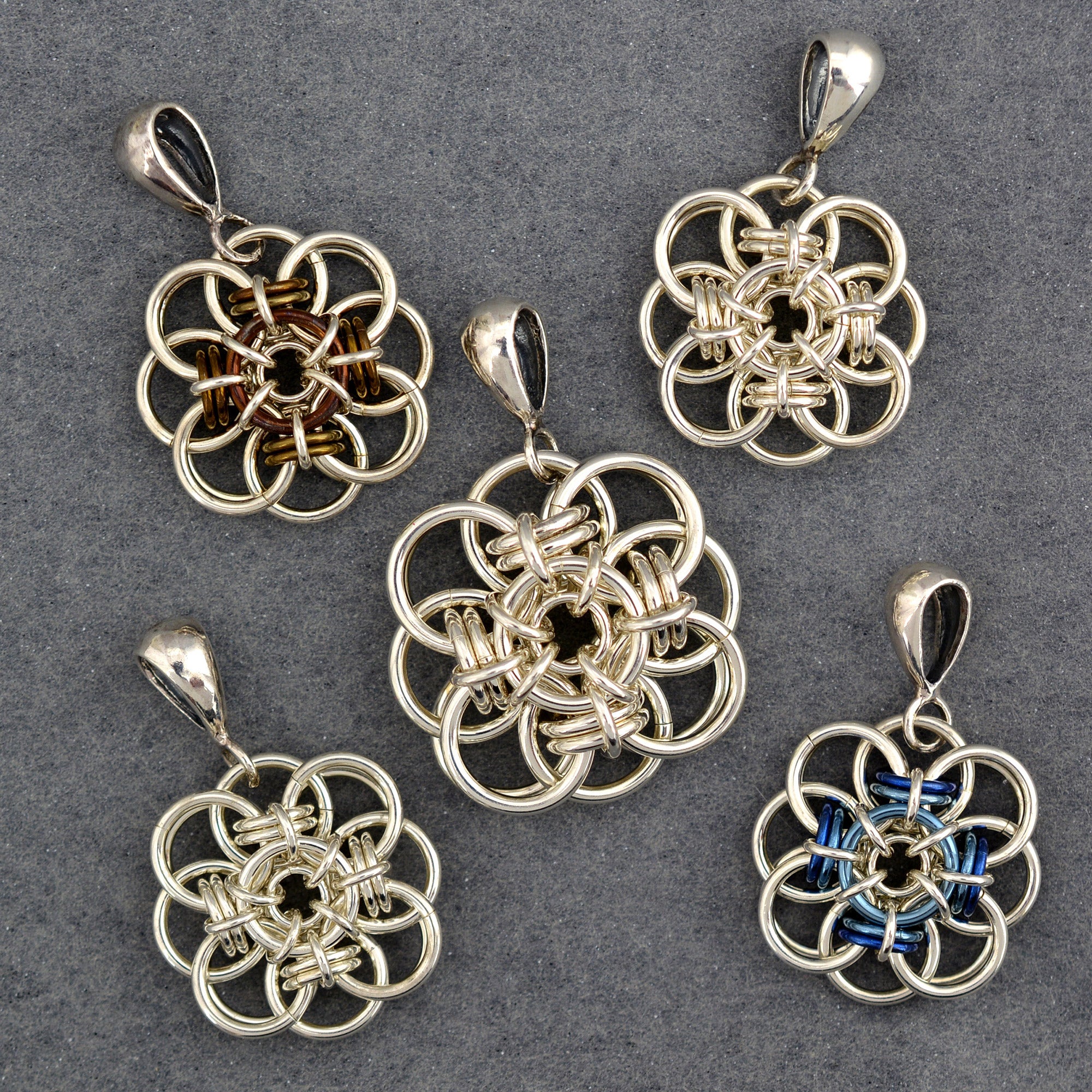 SALE: Sterling Silver Quantum Rose Pendant