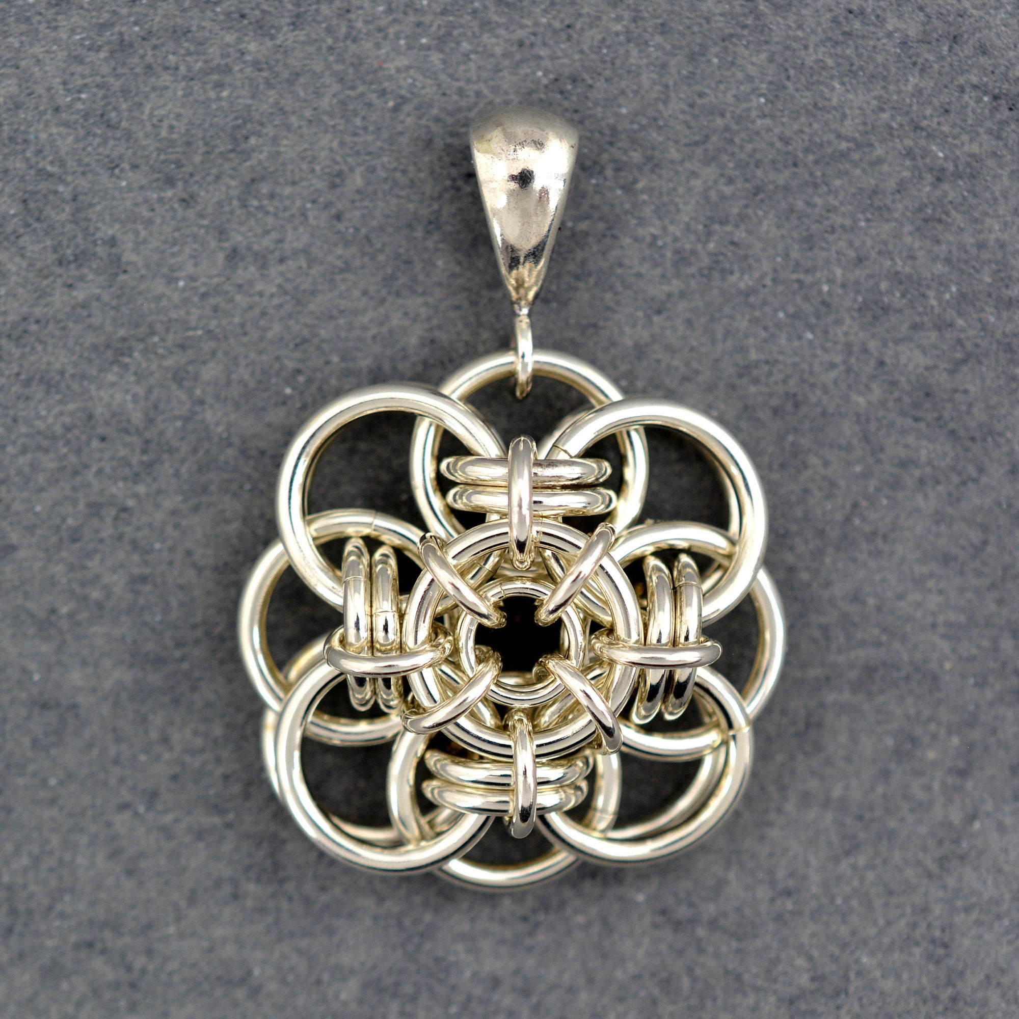 SALE: Sterling Silver Quantum Rose Pendant