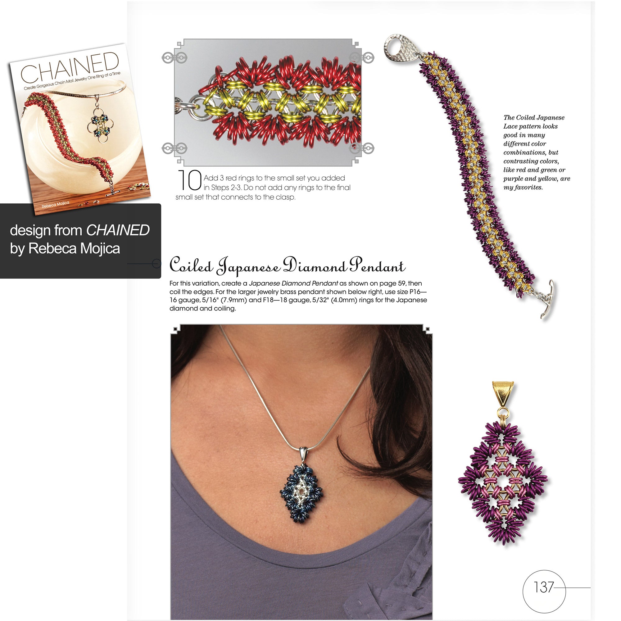 SALE: Coiled Japanese Diamond Pendant in Sterling Silver and Niobium