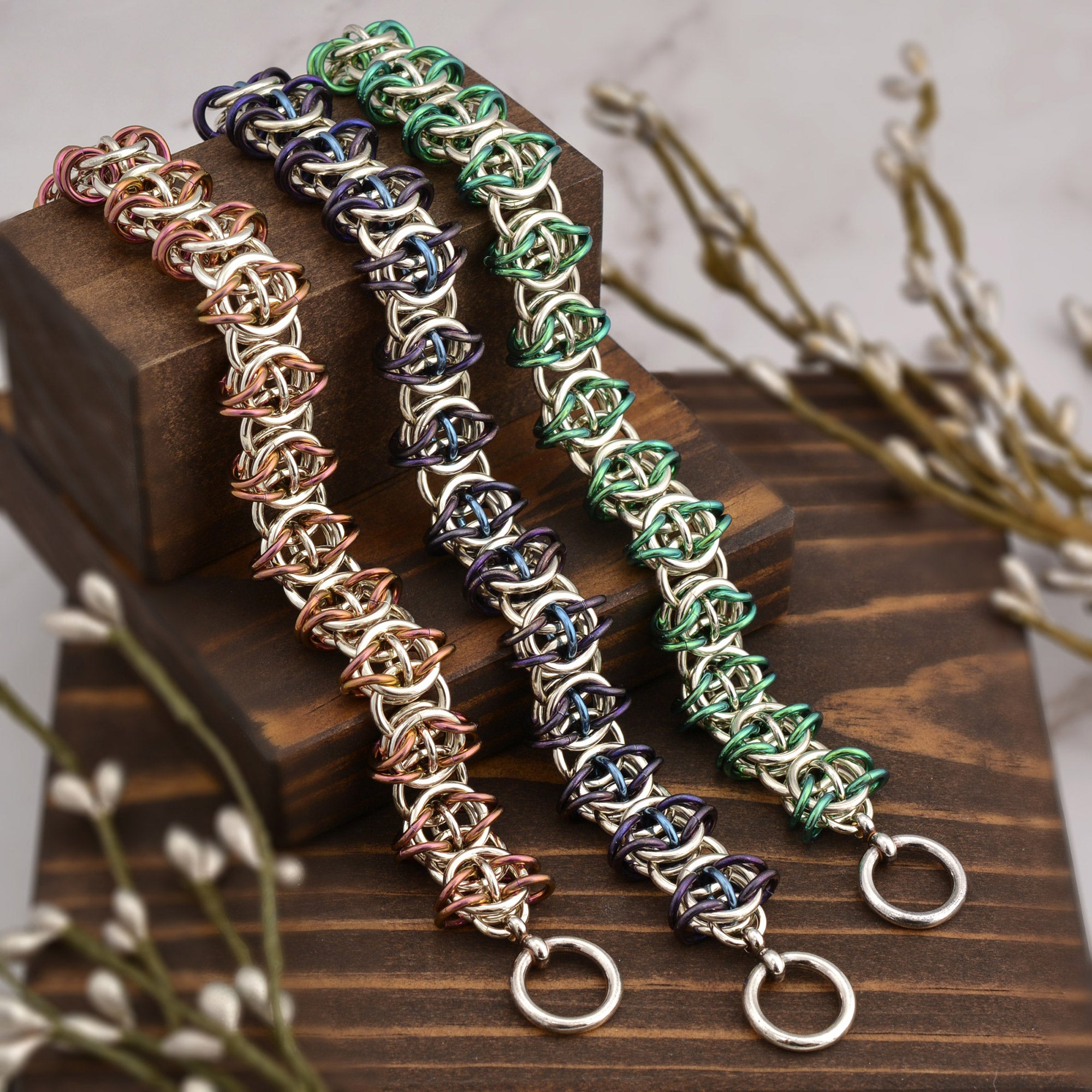 SALE: Celtic Visions Bracelet - Sterling Silver + Niobium