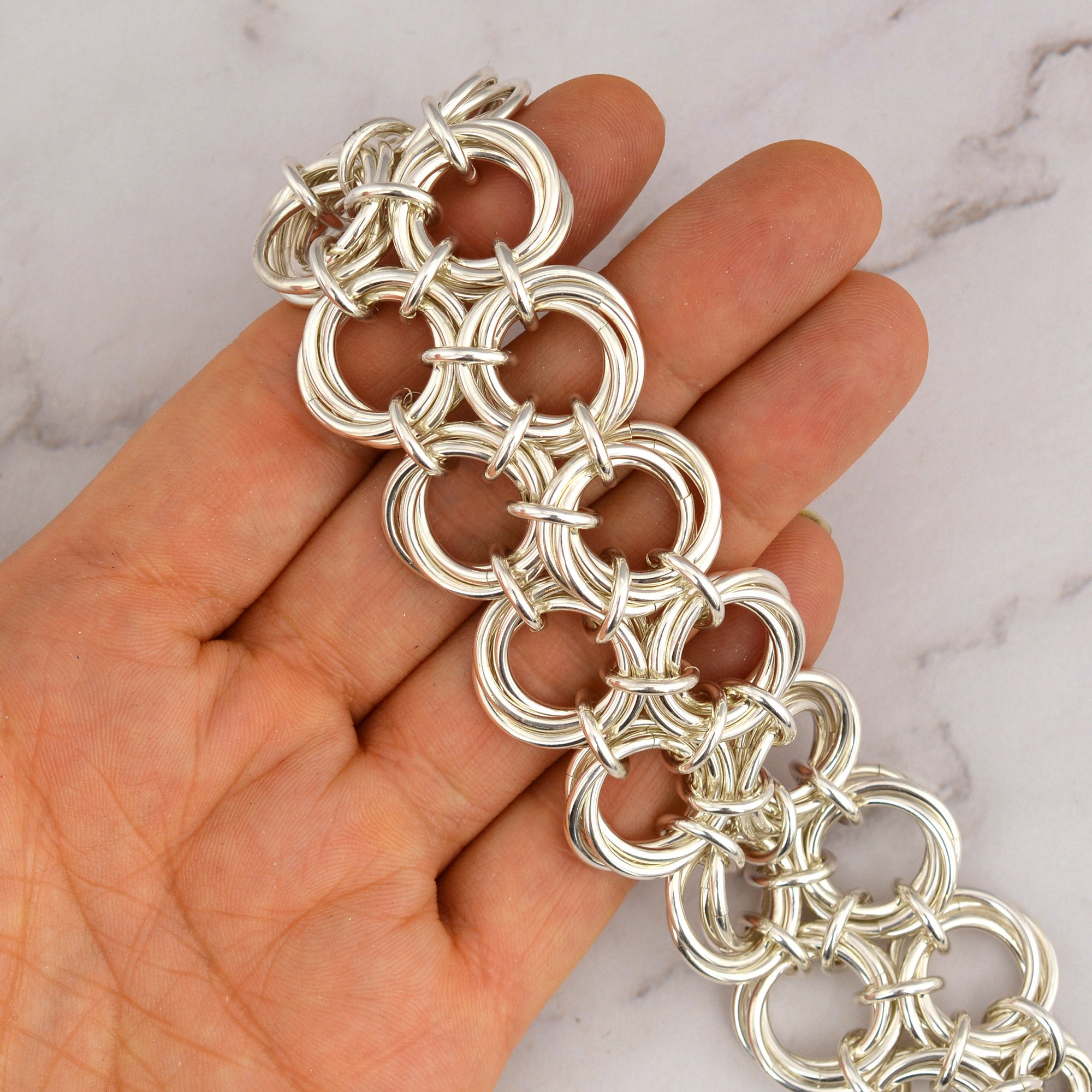 SALE: Sterling Silver Double Knotted Cuff - XS (6.25")