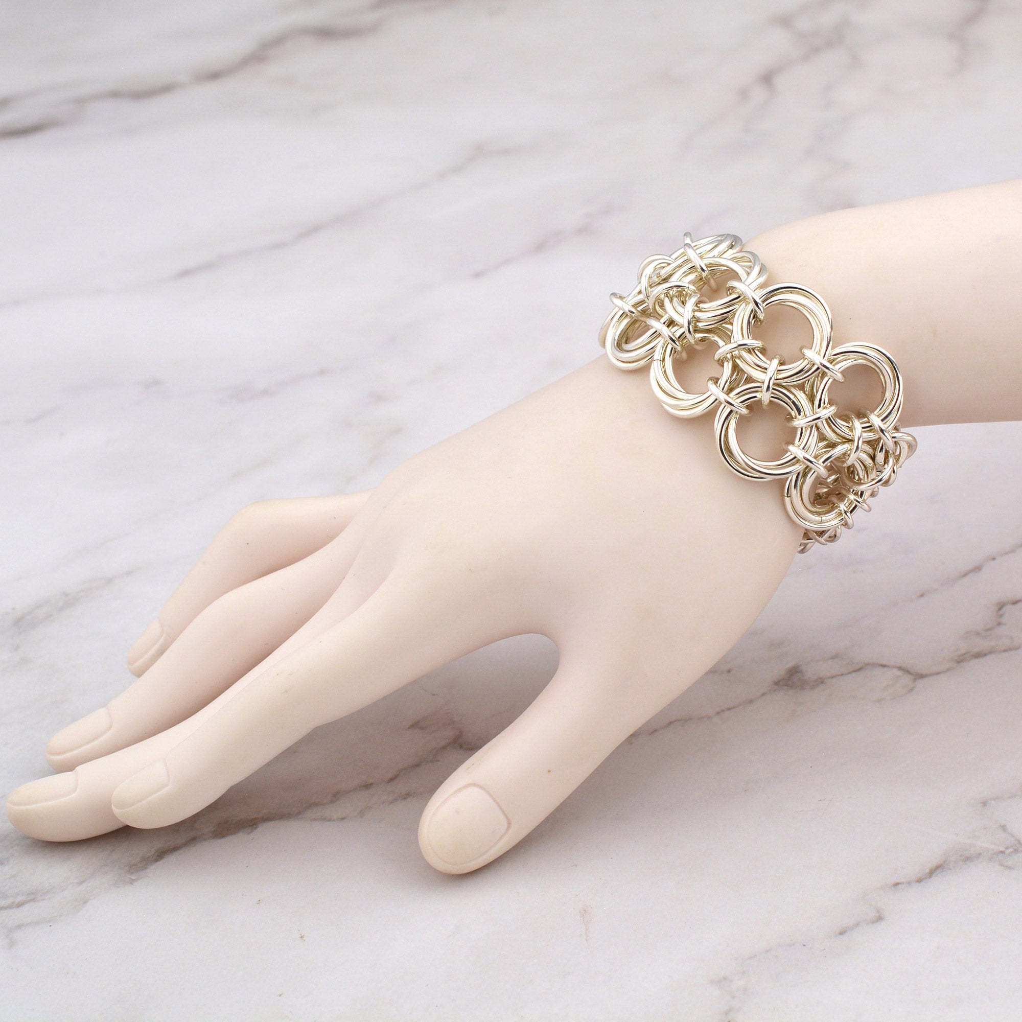 SALE: Sterling Silver Double Knotted Cuff - XS (6.25")