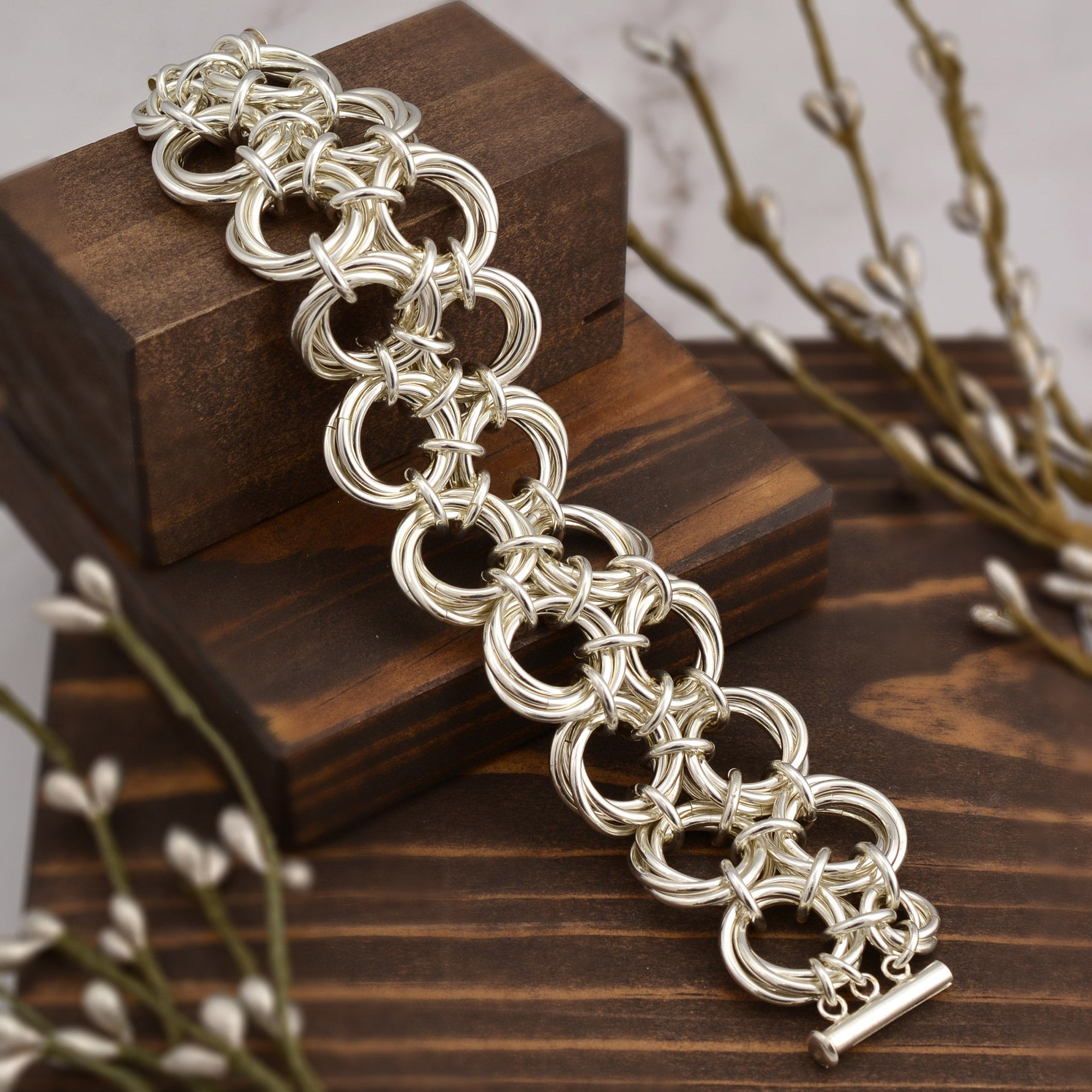 SALE: Sterling Silver Double Knotted Cuff - XS (6.25")