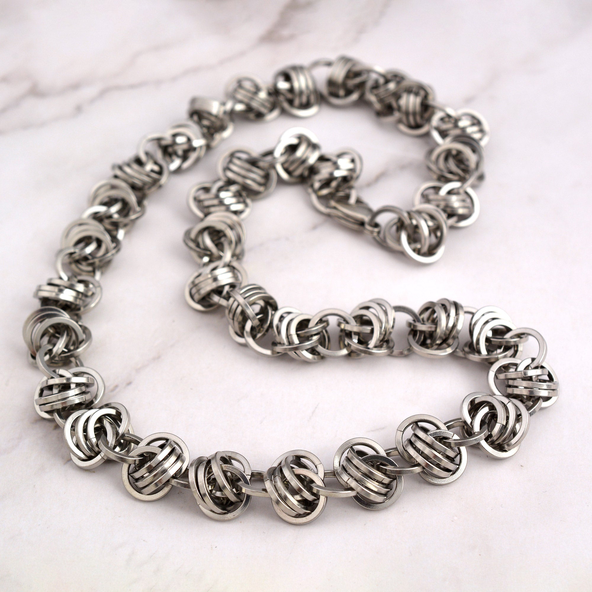 SALE: Stainless Steel Barrel Necklace