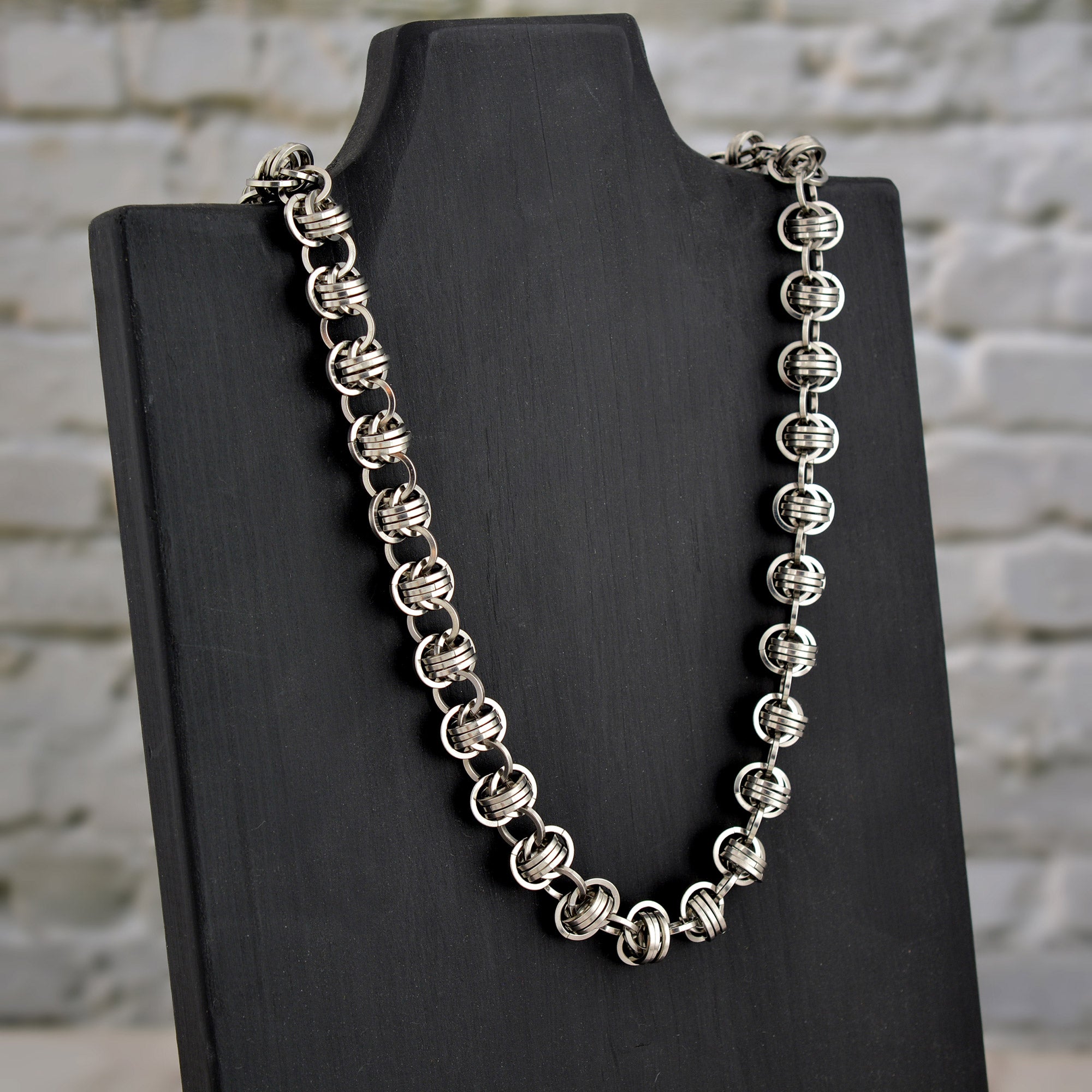 SALE: Stainless Steel Barrel Necklace