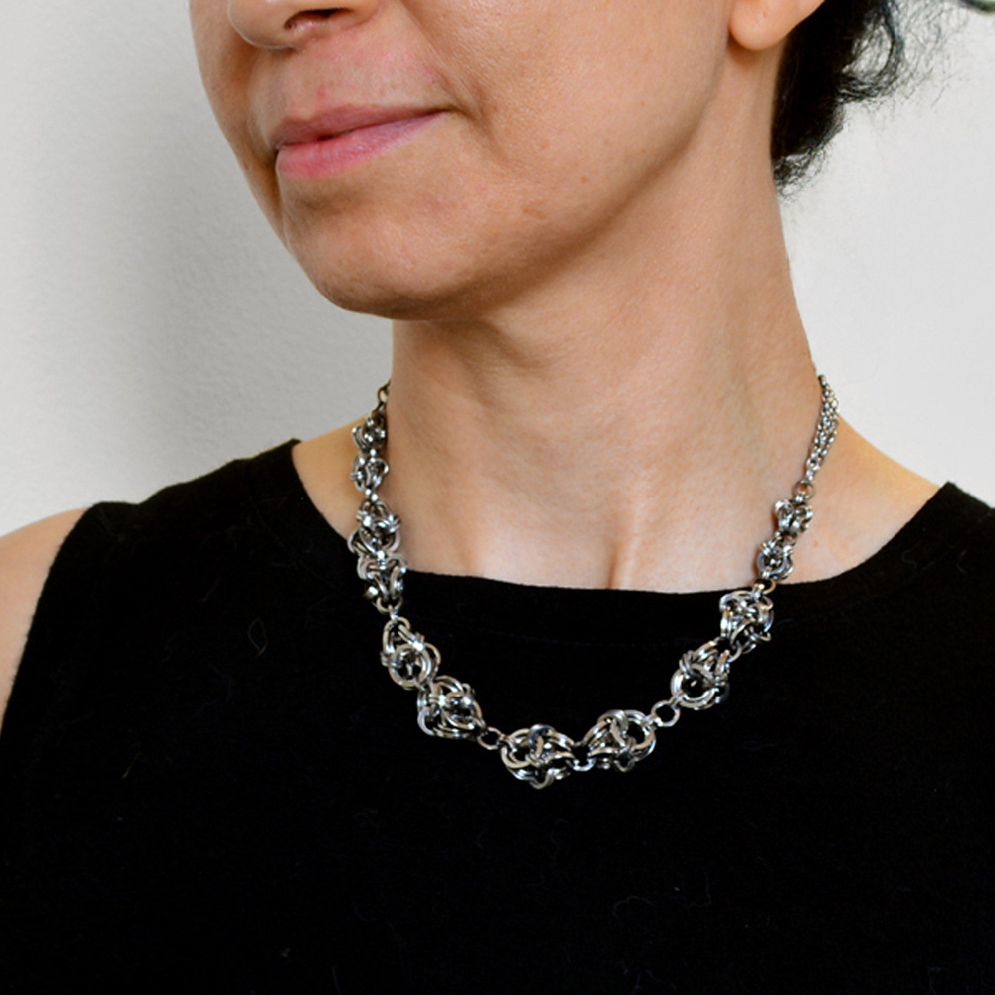 SALE: Stainless Steel Polyhedron Necklace