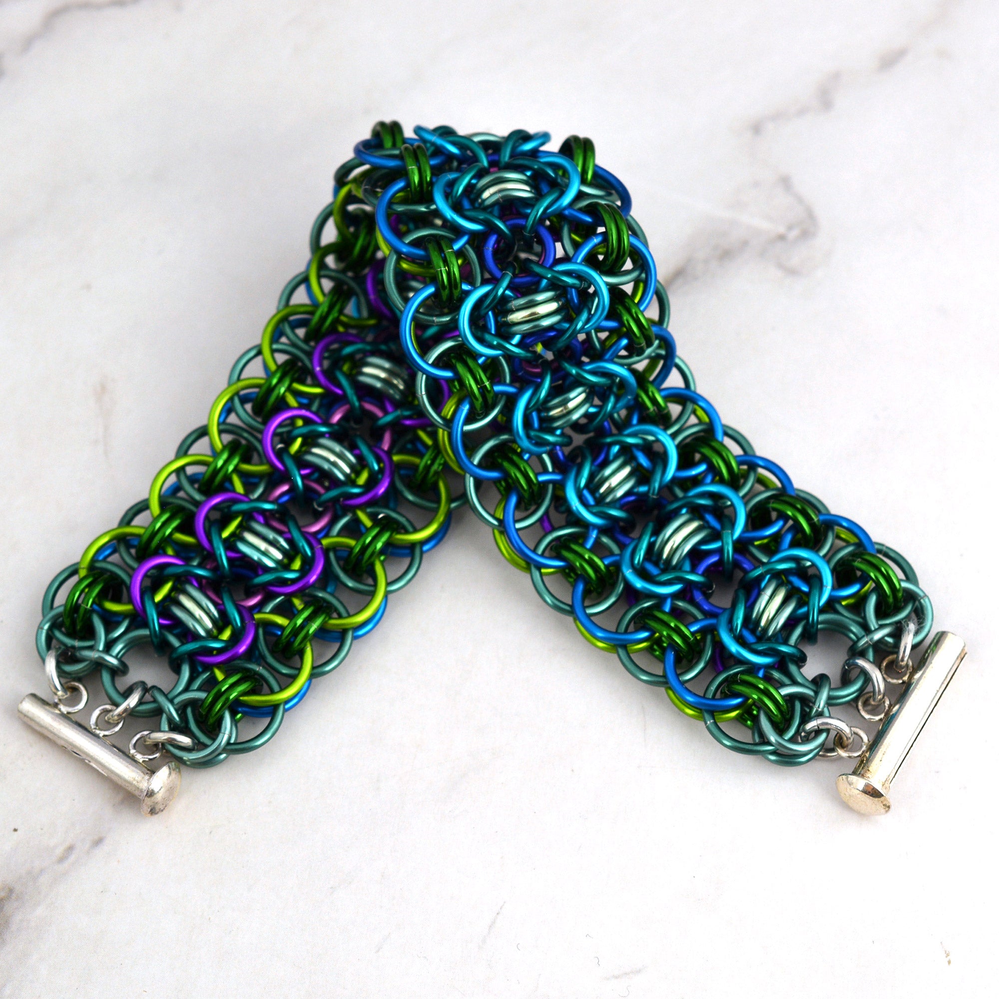 SALE: Reversible Rondo a la Byzantine Cuff - Small (6.5")