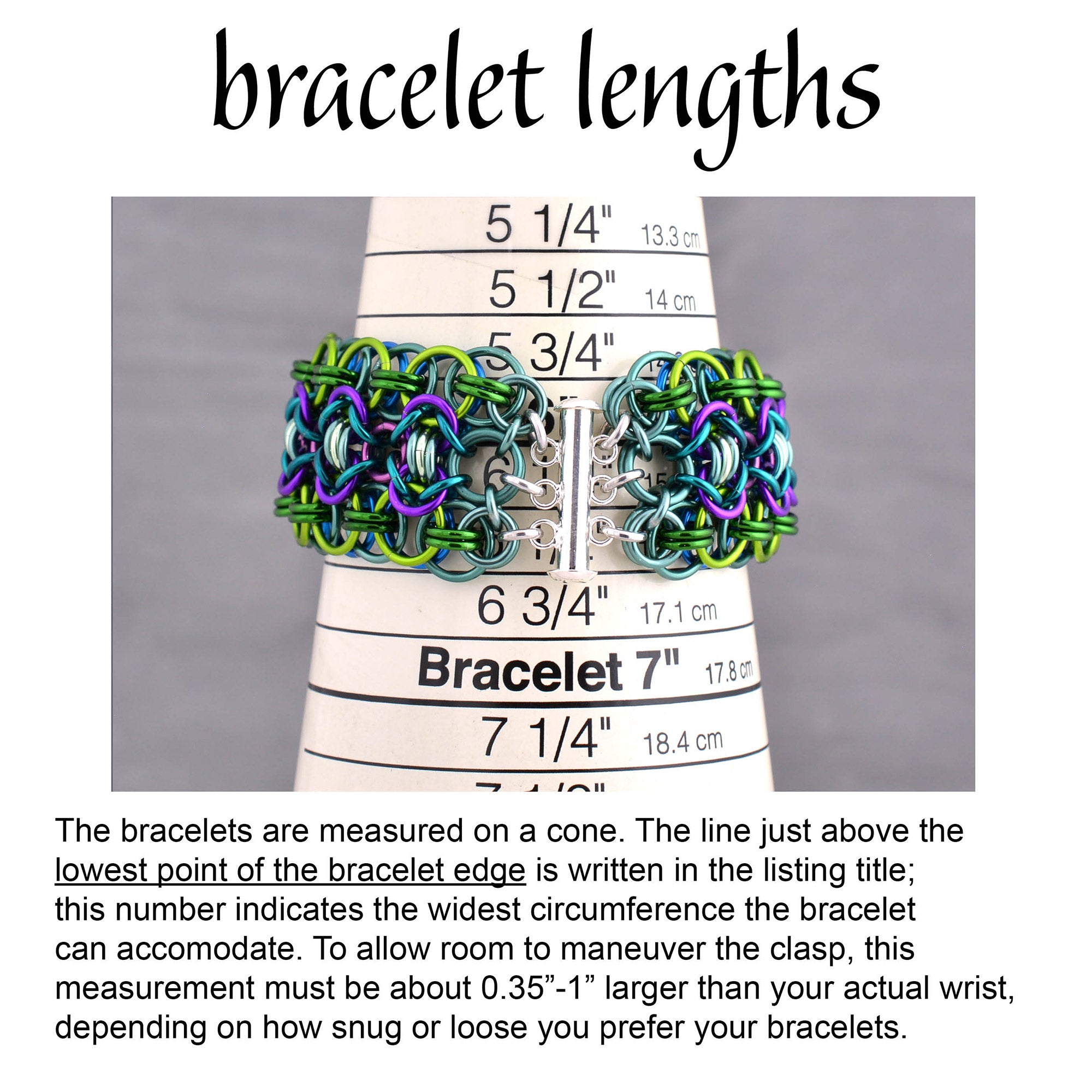 SALE: Reversible Rondo a la Byzantine Cuff - Small (6.5")