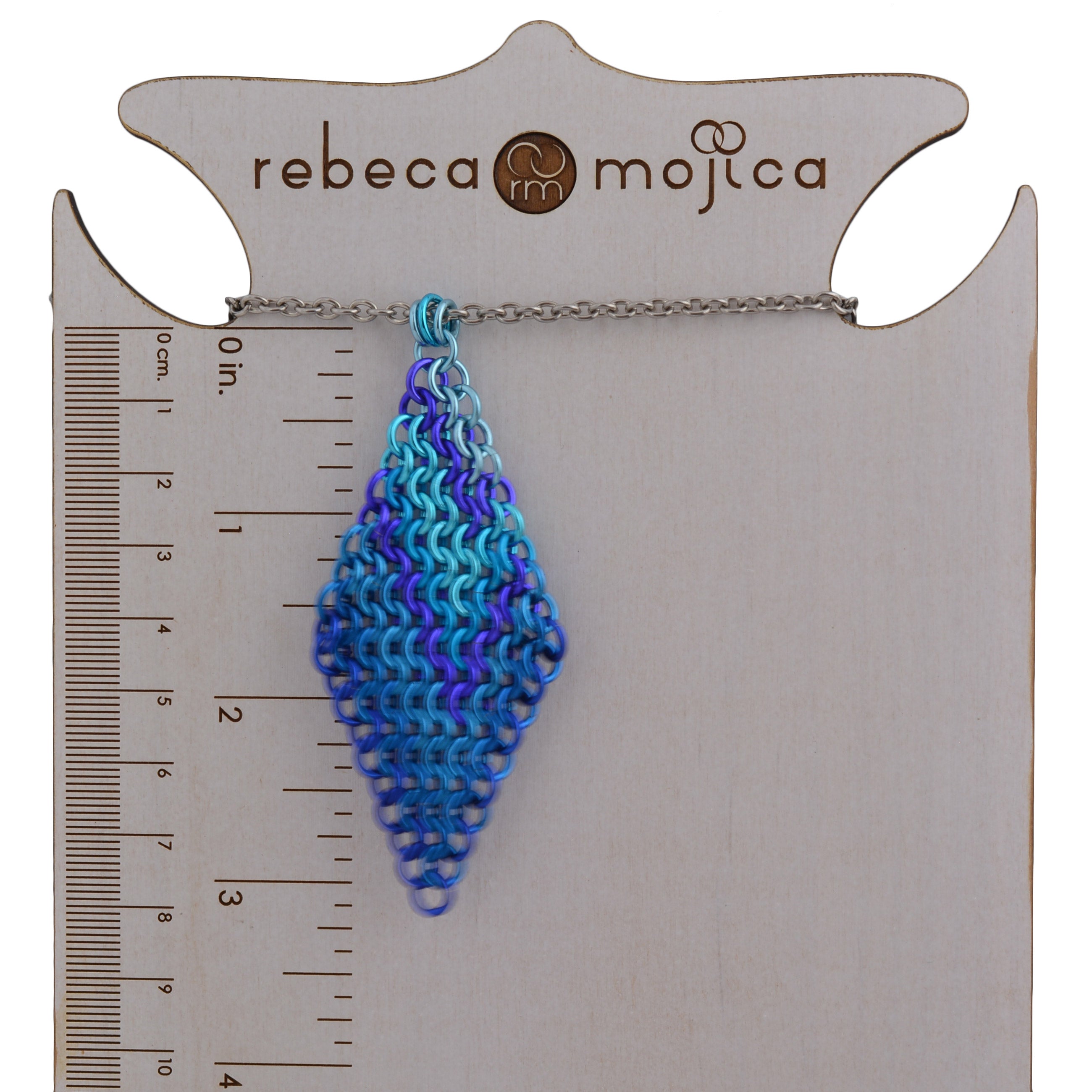 SALE: Mesh Diamond Pendant - Blue & Purple